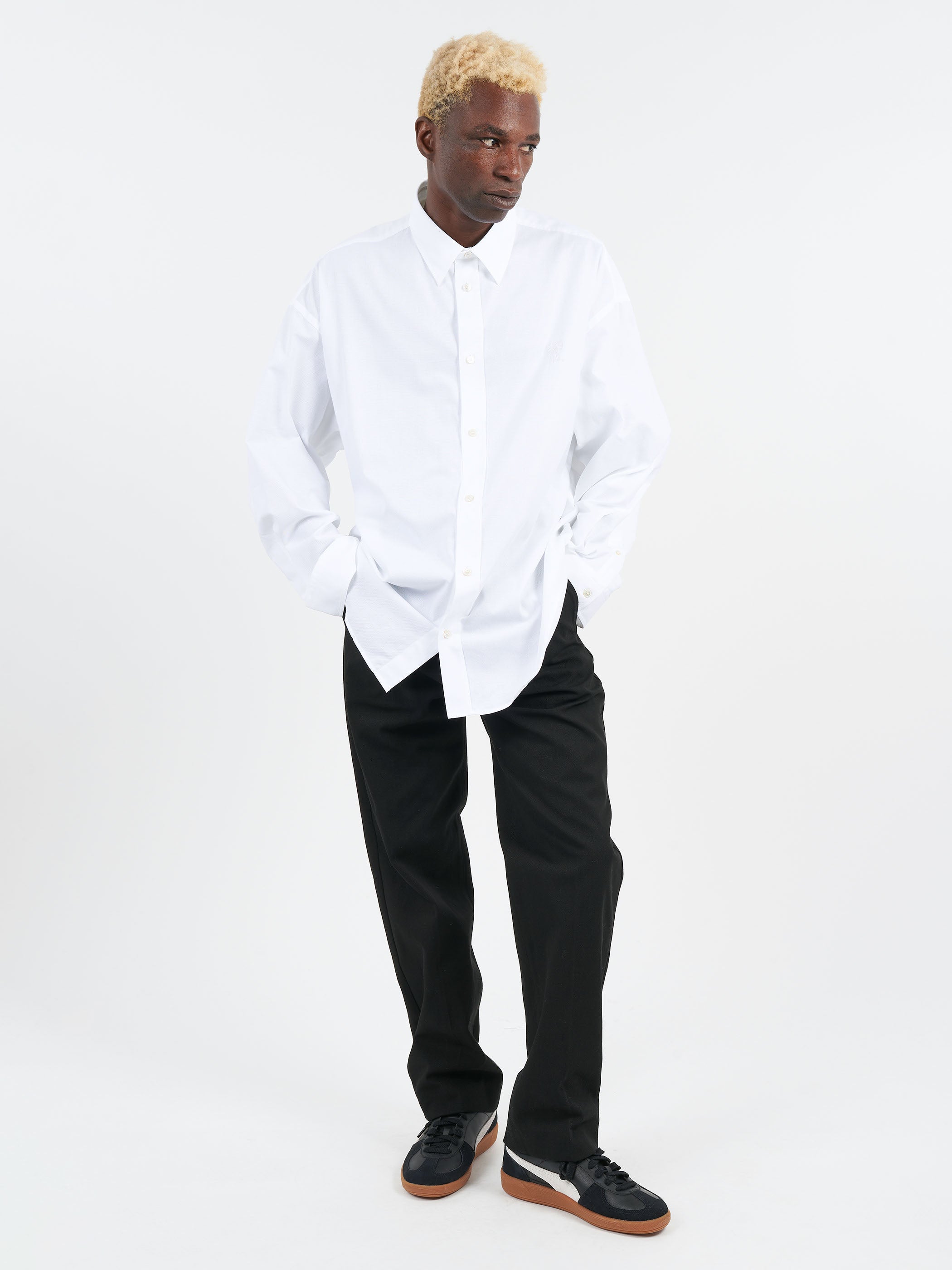 Twill Cotton-Blend Trousers