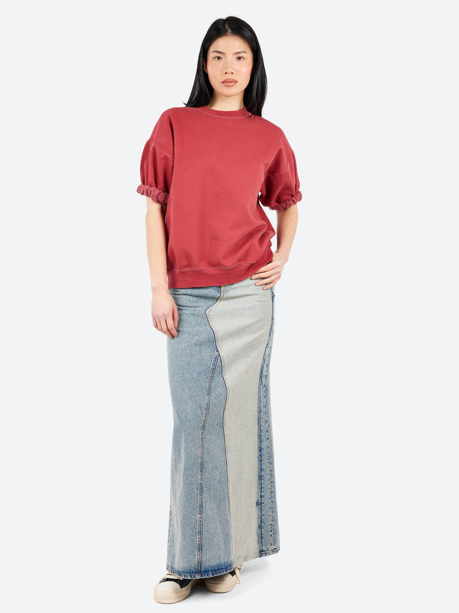 MM6 Maison Margiela - Long Denim Skirt in Light Blue
