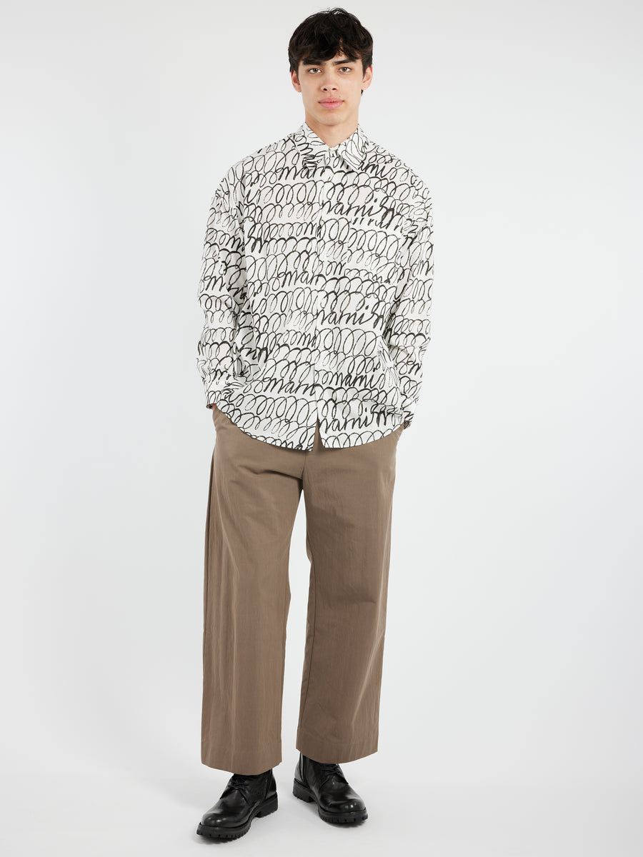 Tシャツ・カットソー MARNI Embroidered poplin oversize shirt Marni Oversized Logo T-Shirts White - SS23 - US