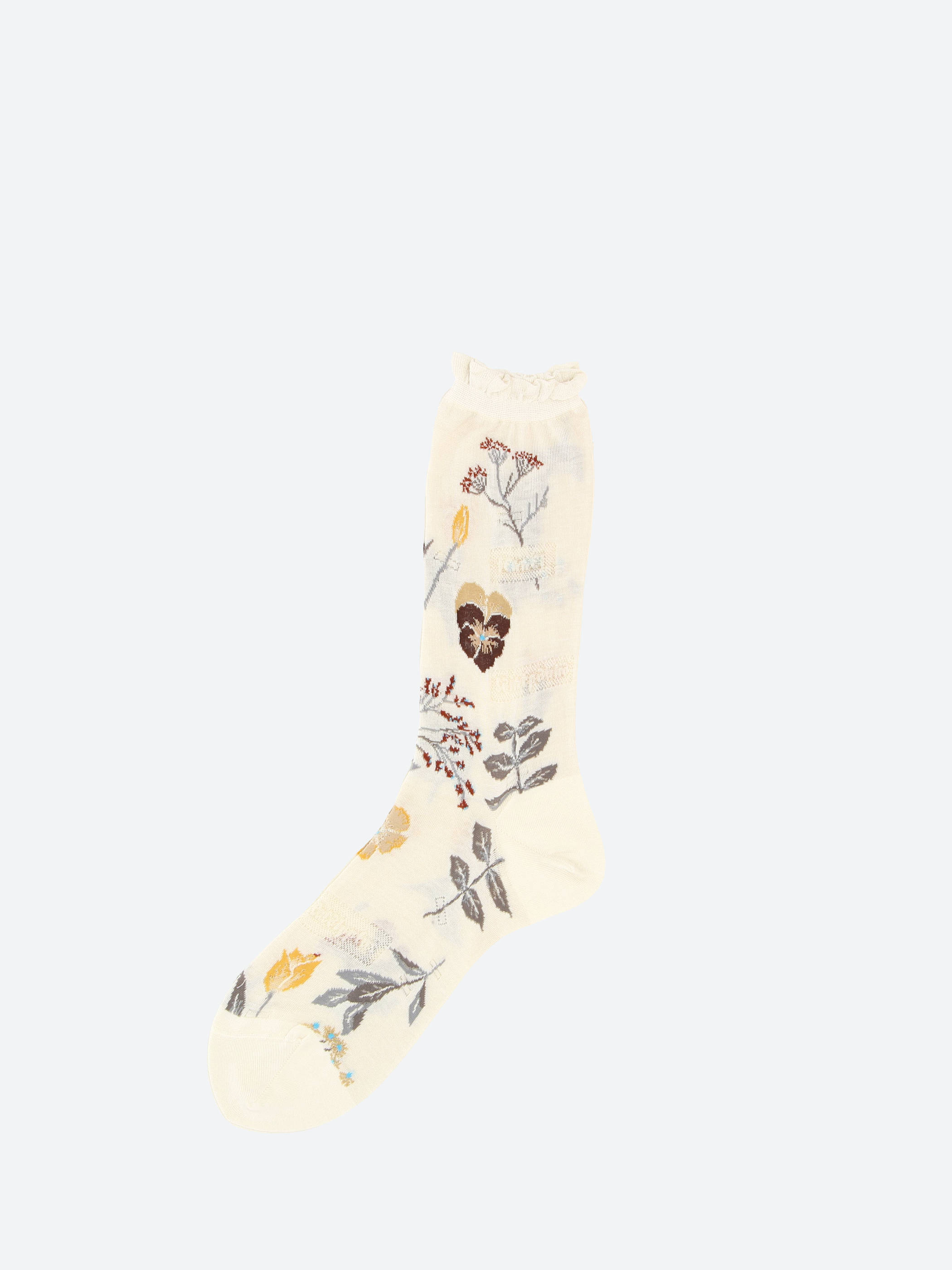 Pressed Flower Crew Sock