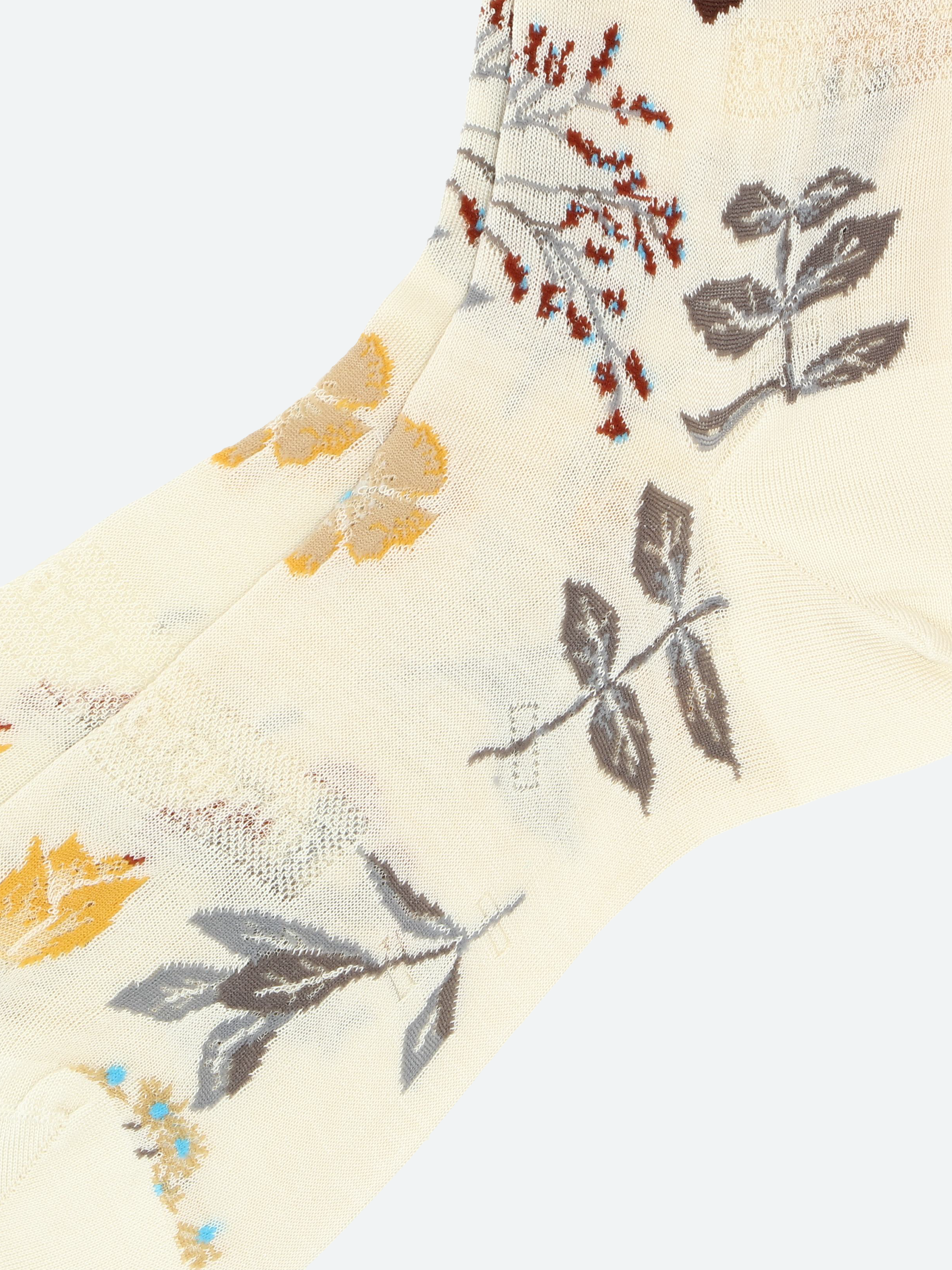 Pressed Flower Crew Sock