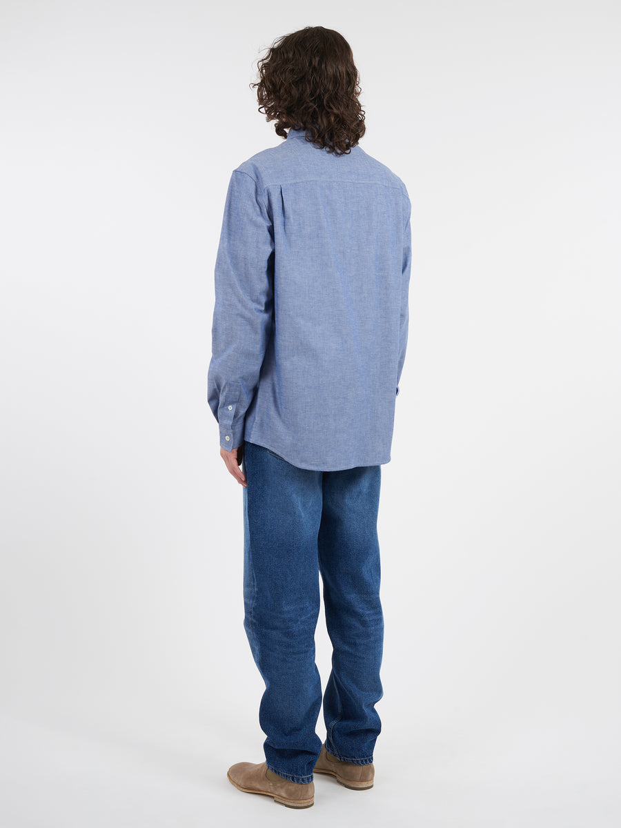 A.P.C. - Edouard Brodee Shirt in Indigo – gravitypope
