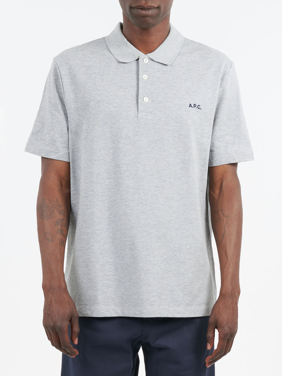 A.P.C. - Carter Polo in Heathered Grey – gravitypope