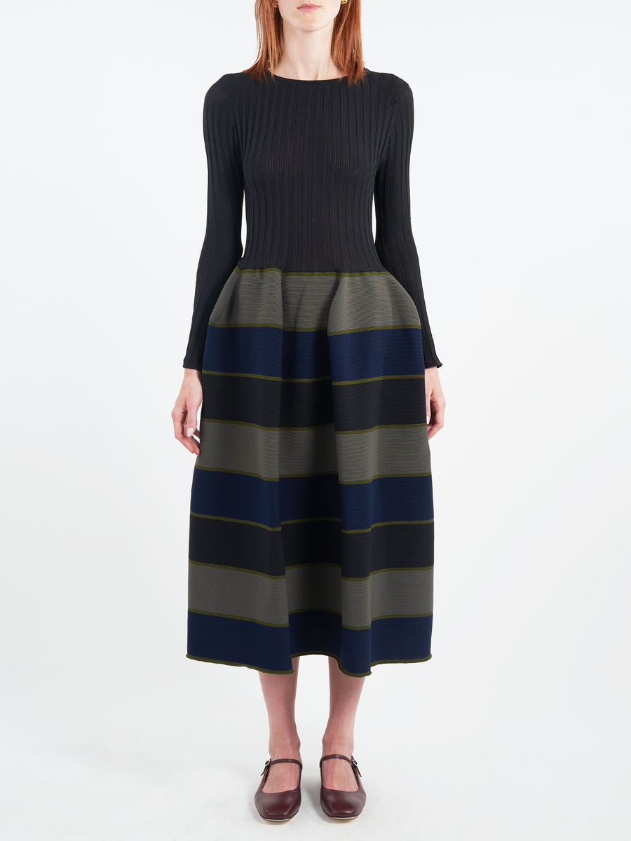 CFCL - Pottery Long Sleeve Dress in Black Multi – gravitypope