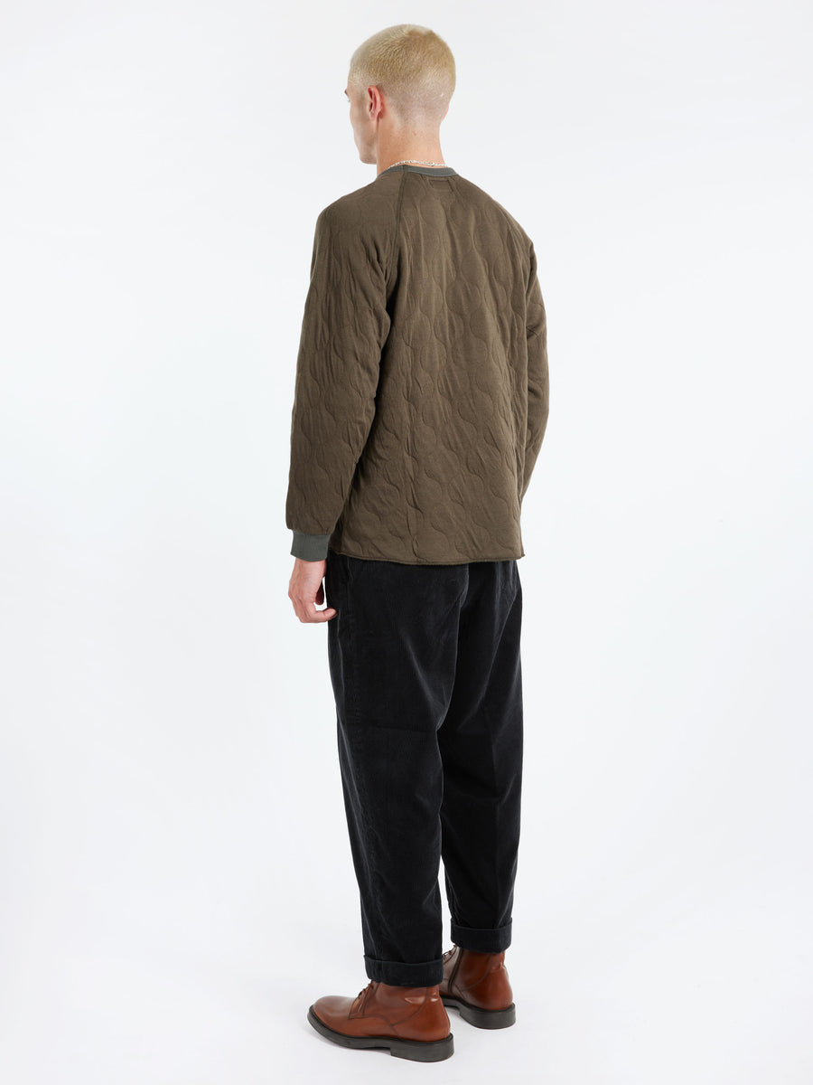 BEAMS PLUS - MIL Quilt Crew in Olive – gravitypope