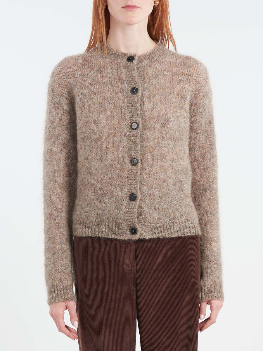 Pomandere Mohair Cardigan in Dove Grey gravitypope