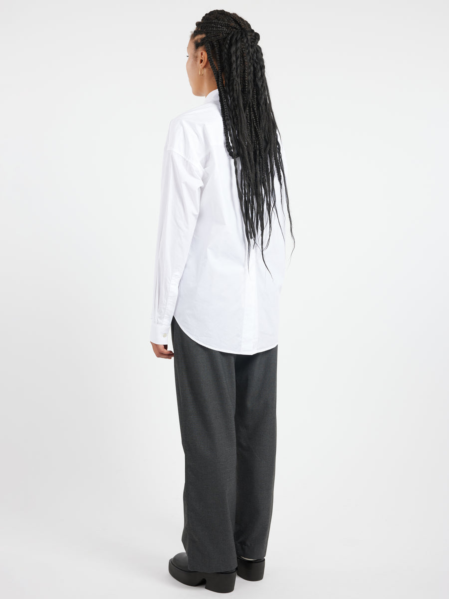 ADNYM ATELIER - Rhim Slit Shirt in White – gravitypope