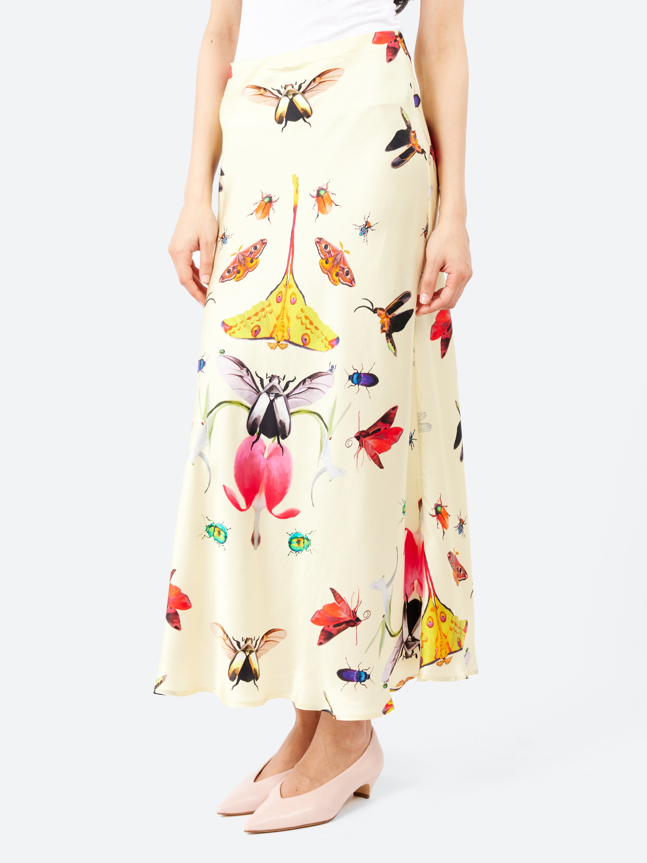 Long Bias Cut Skirt