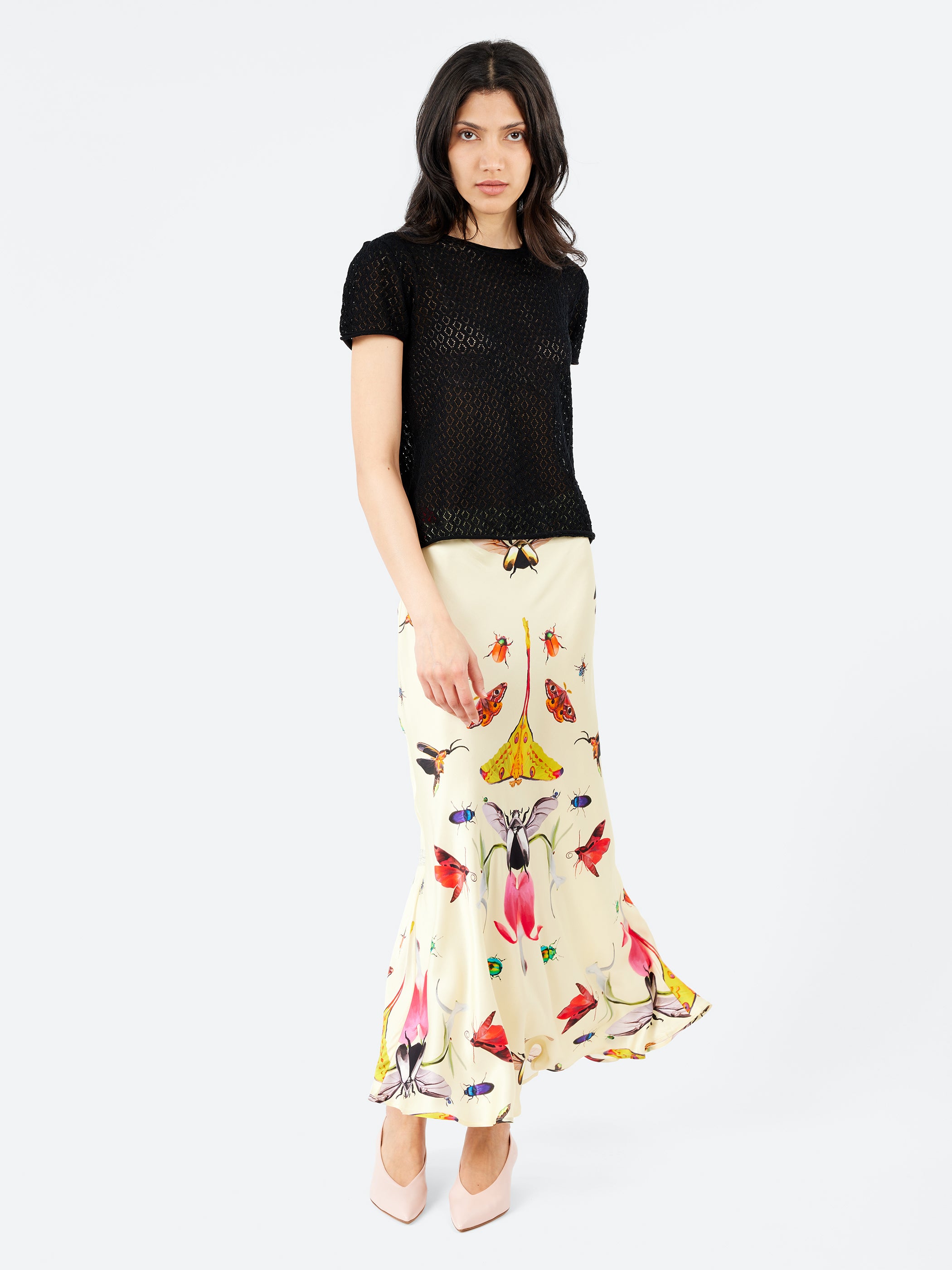 Long Bias Cut Skirt
