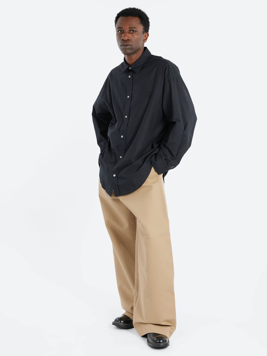 Acne Studios - Setar LS Cotton Pique Button-Up Shirt in Black