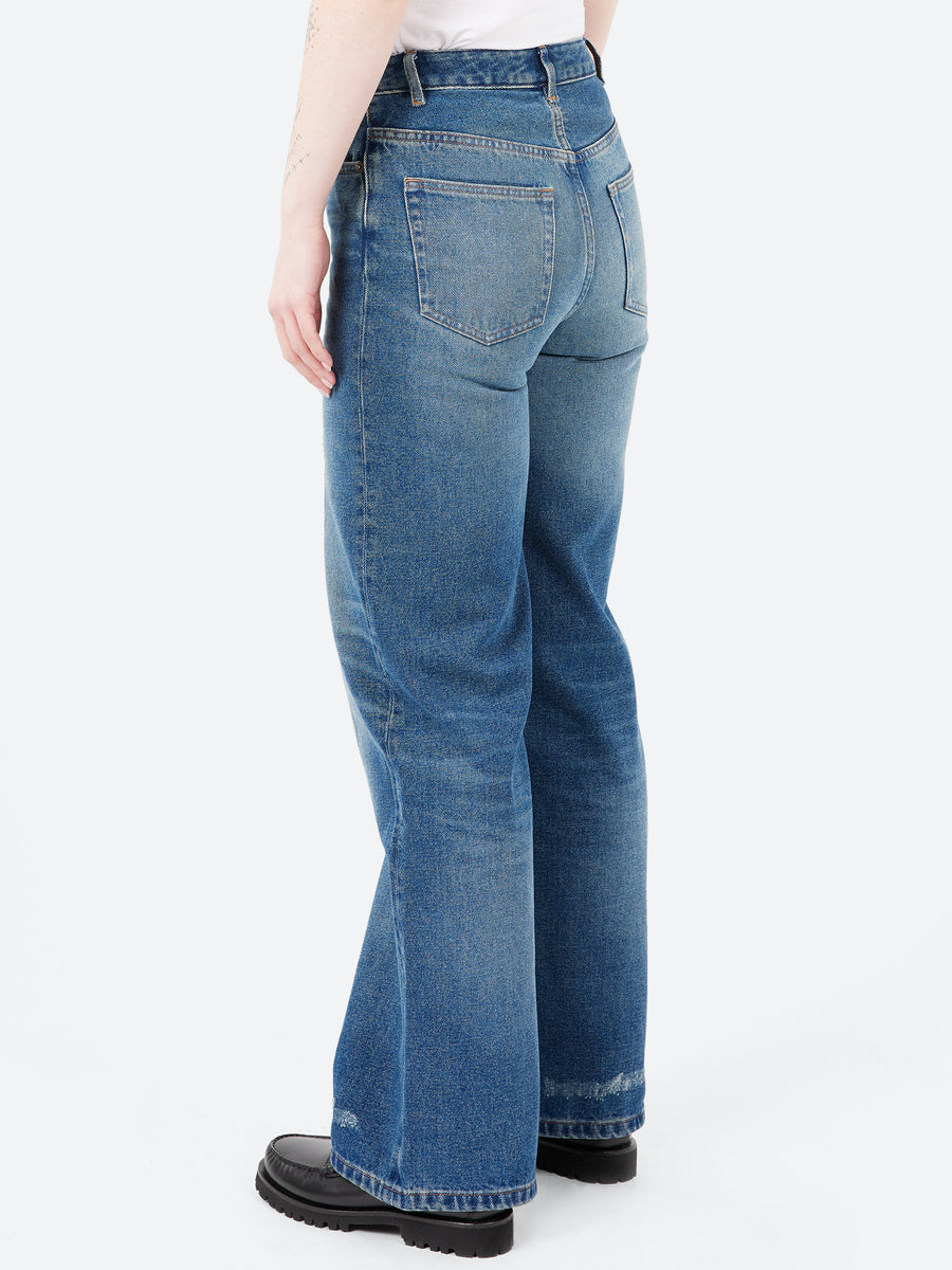 A.P.C. - Elisabeth Jeans in Wash Indigo – gravitypope