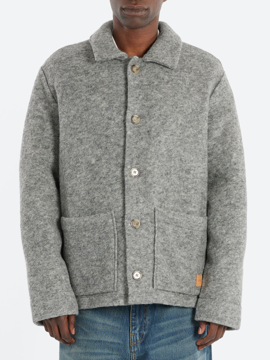 A.P.C. - Thais Jacket in Heathered Light Grey – gravitypope