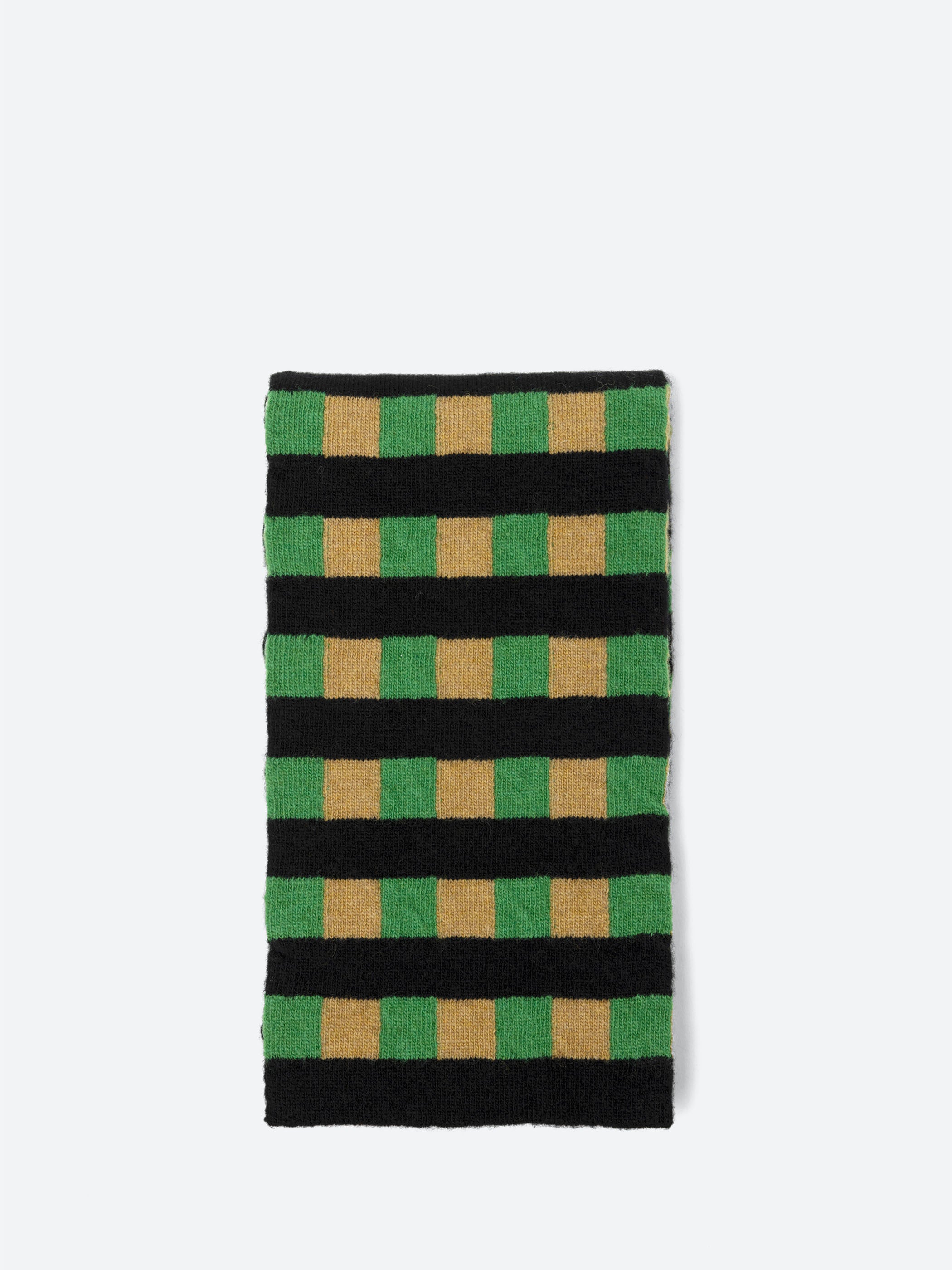 Small Check & Stripe Scarf