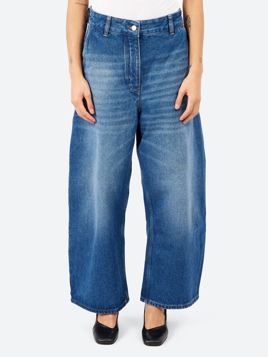 【関税込み】Studio Nicholson ブルー Chalco ジーンズ Studio Nicholsonのブルー Chalco ジーンズがセール中