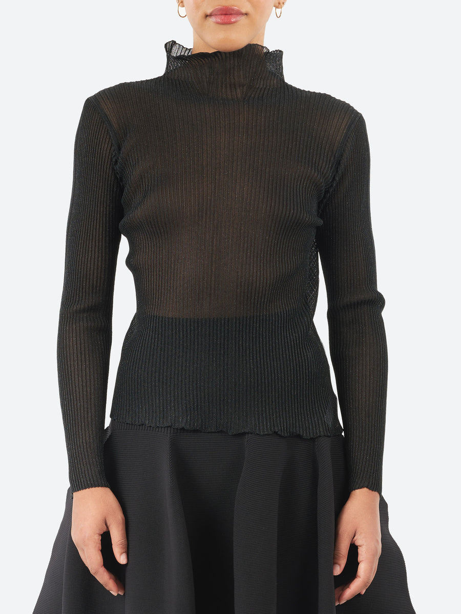 CFCL - Hypha Lucent Glitter Long Sleeve Top in Black – gravitypope