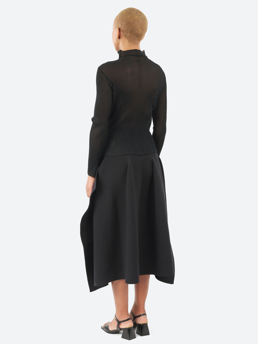 超美品CFCL Hypha Lucent Long Sleeve Top 黒1 CFCL - Hypha Lucent Glitter Long Sleeve Top in Black – gravitypope