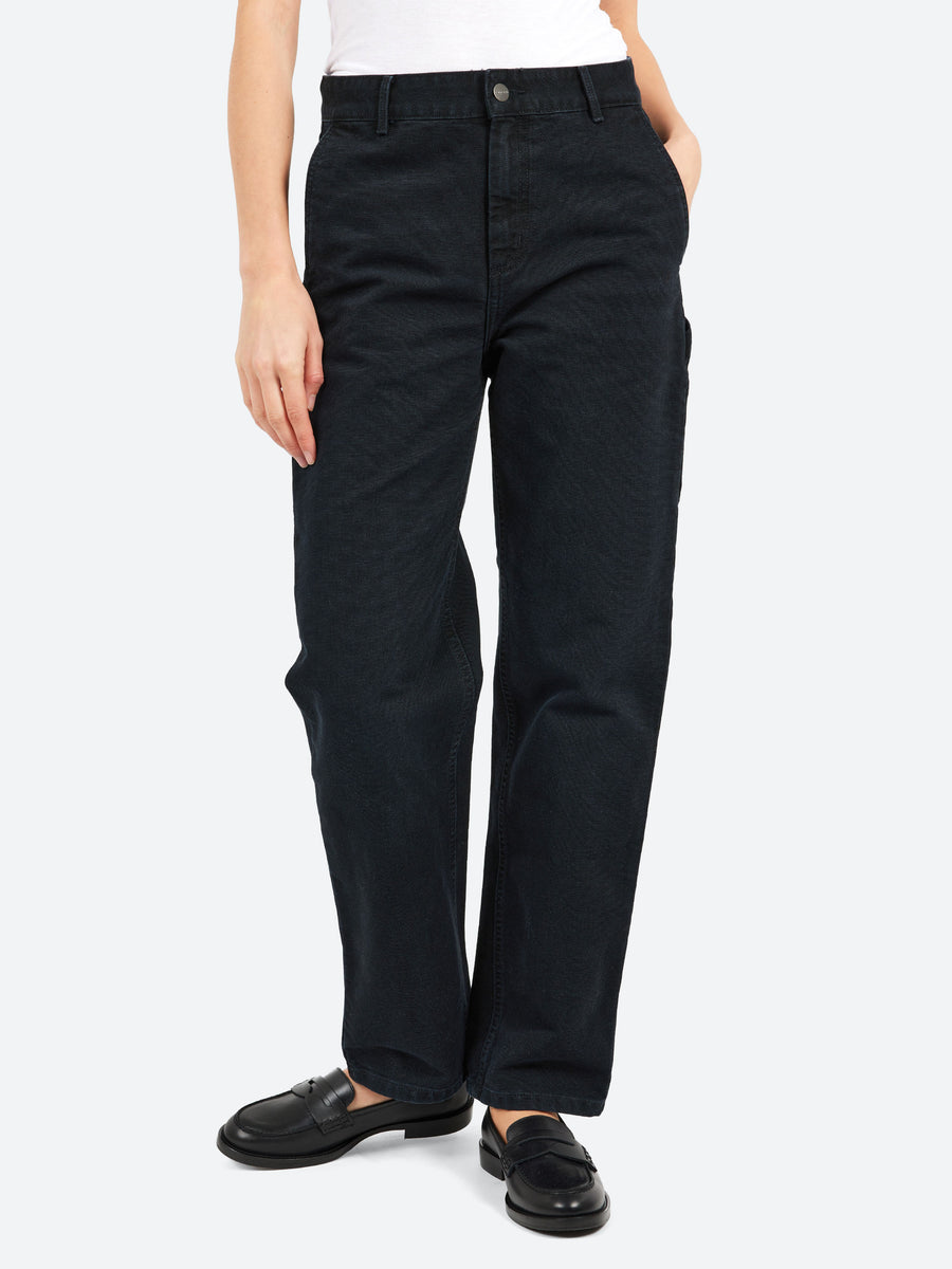 Carhartt WIP - W' Pierce Pant Straight in Black Stone Wash