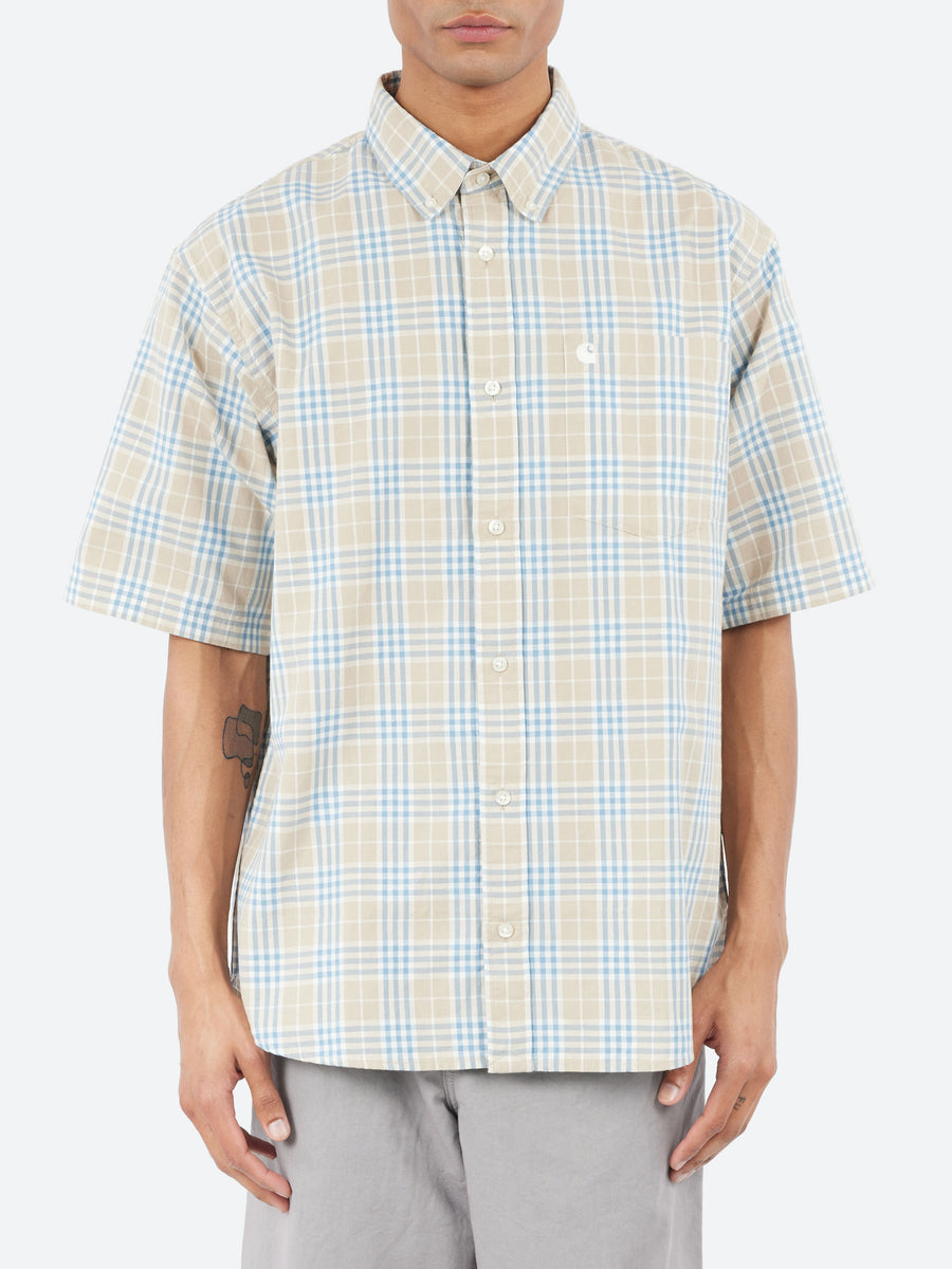 [CARHARTTWIP] S/S NIVEN SHIRT ★大人気★ Carhartt WIP S/S Niven Shirt, Niven Check, Wall / Wax