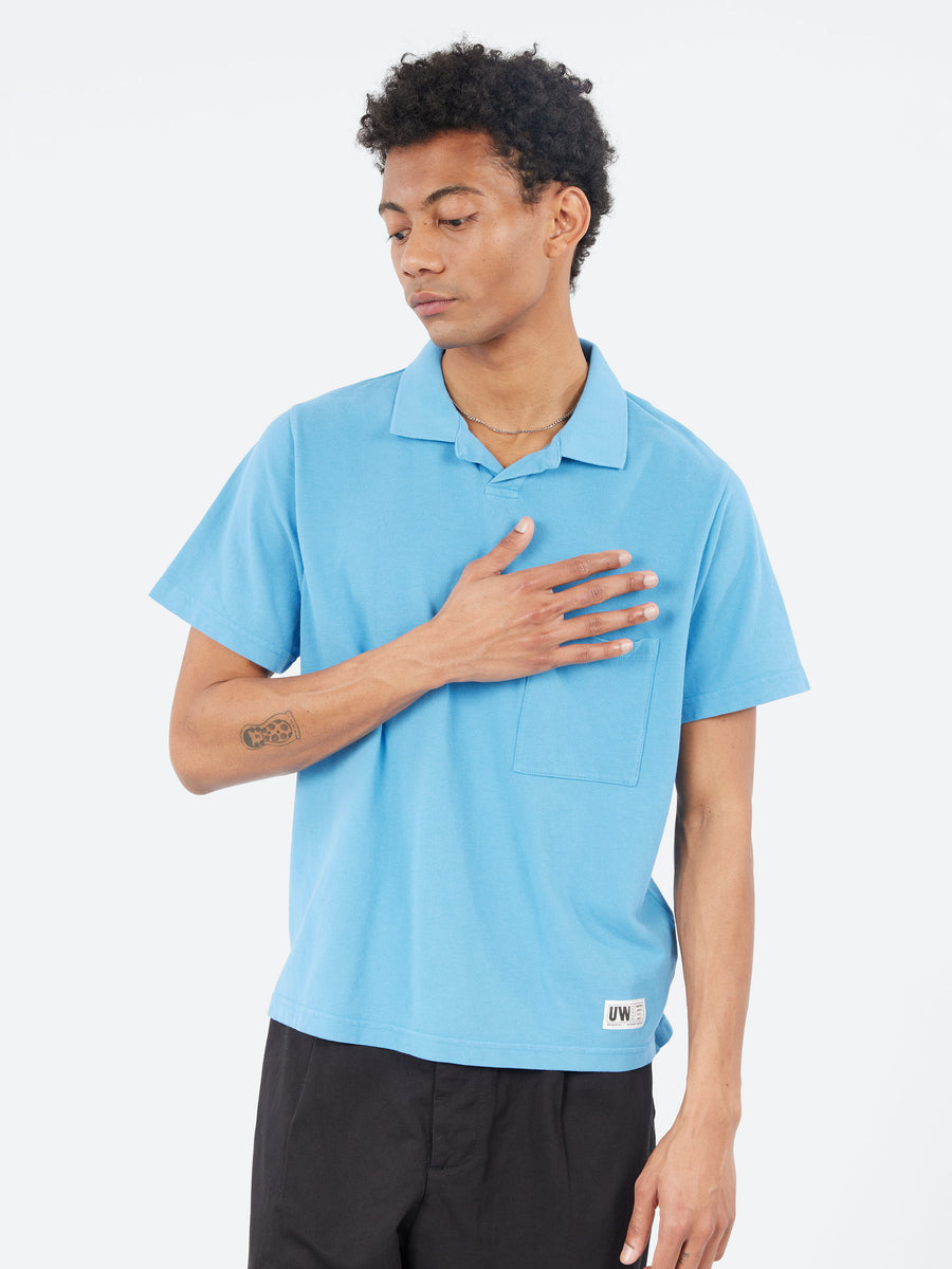 Universal Works - Vacation Polo in Summer Blue – gravitypope