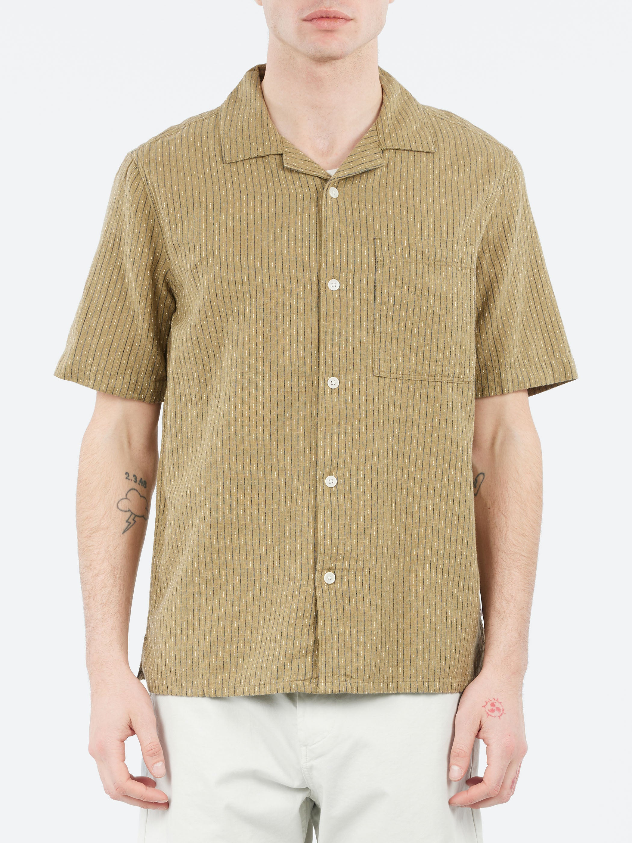 Didcot Slub Stripe Short Sleeve Shirt
