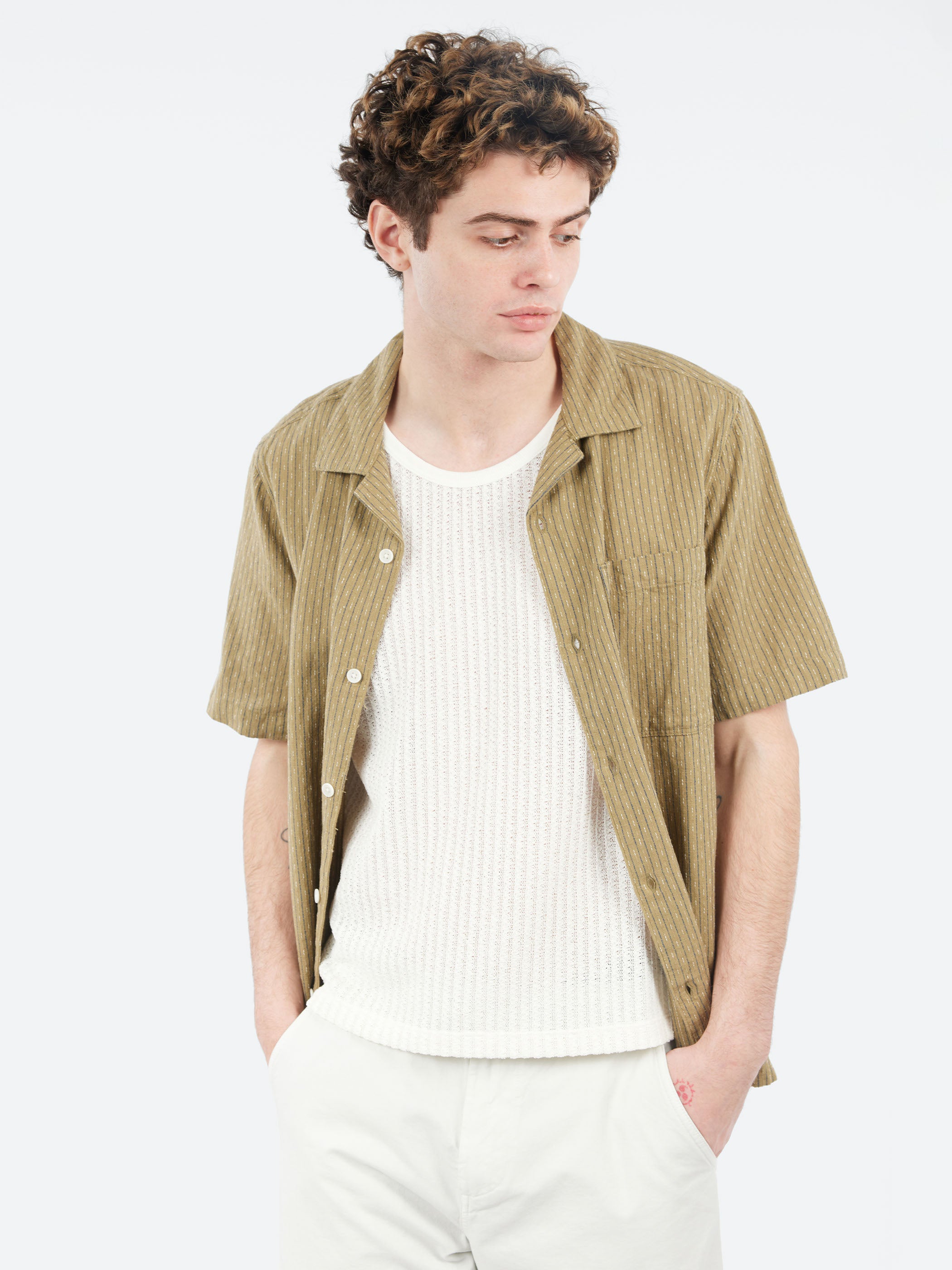 Didcot Slub Stripe Short Sleeve Shirt