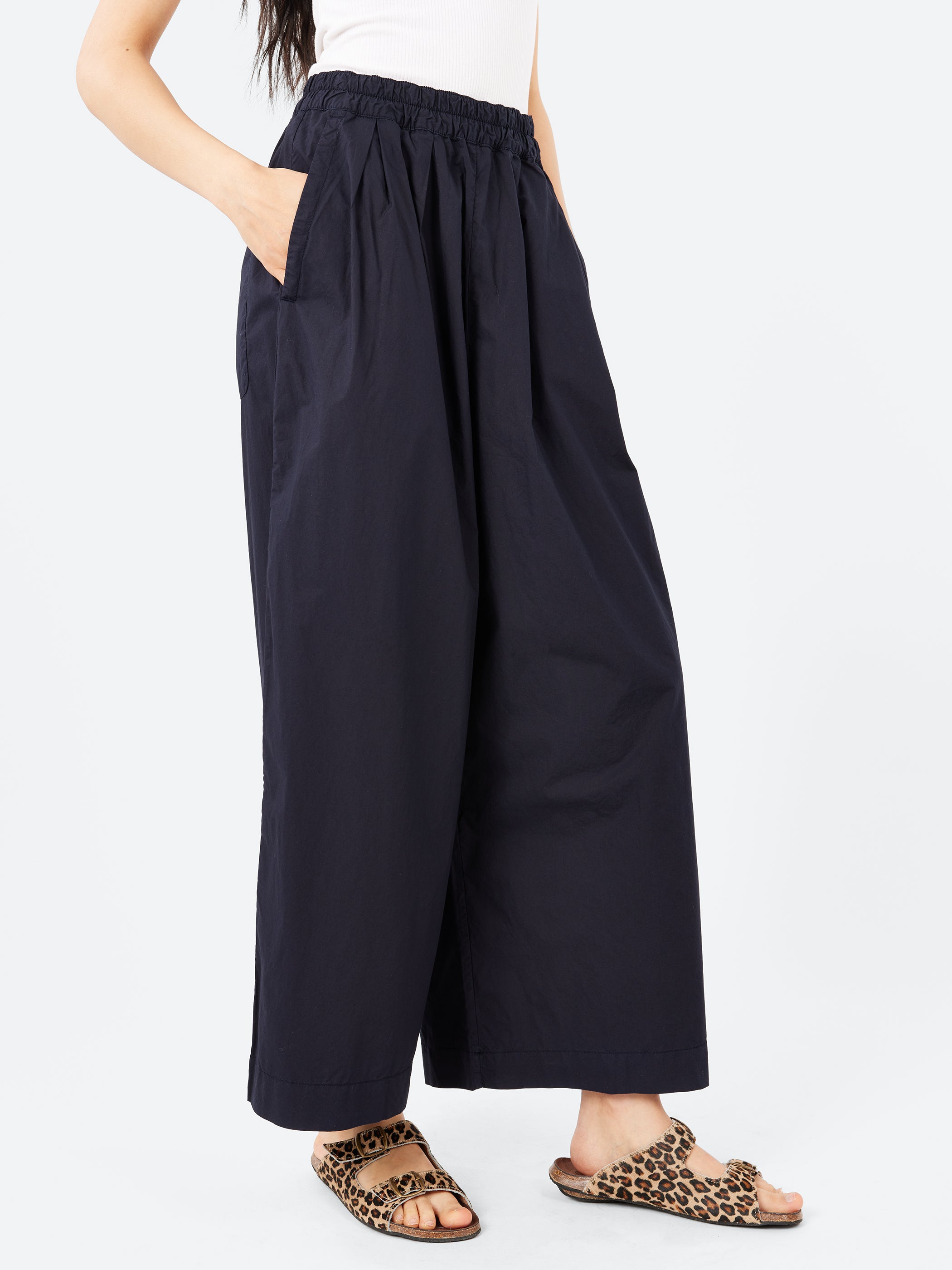 Pleated Pull On Trousers