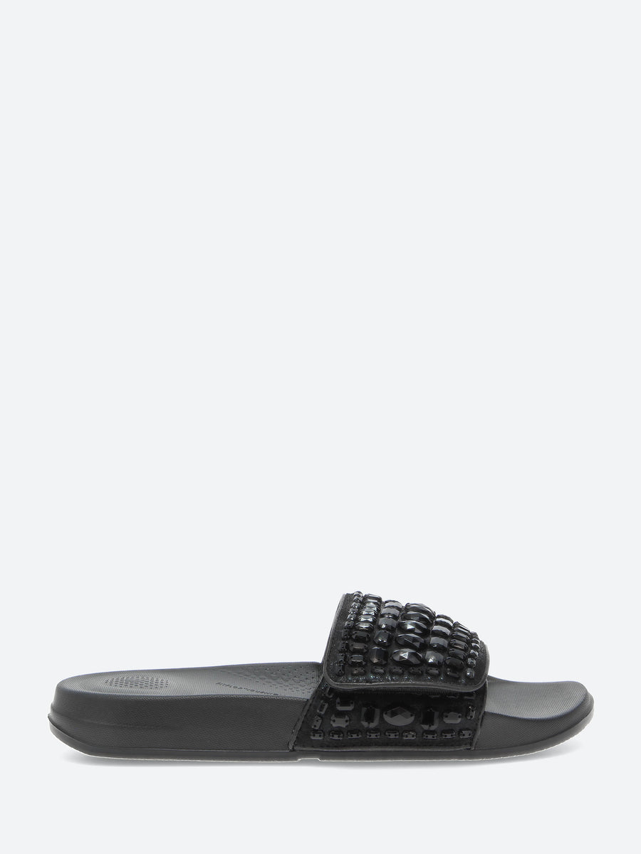 FitFlop - IQUSHION Jewel Slide in Black – gravitypope