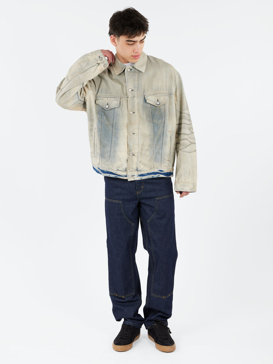 ジャケット・アウター drop shoulder grange damage denim jacket ♥OVERSIZED DROP SHOULDER JACKET – Black Gravity