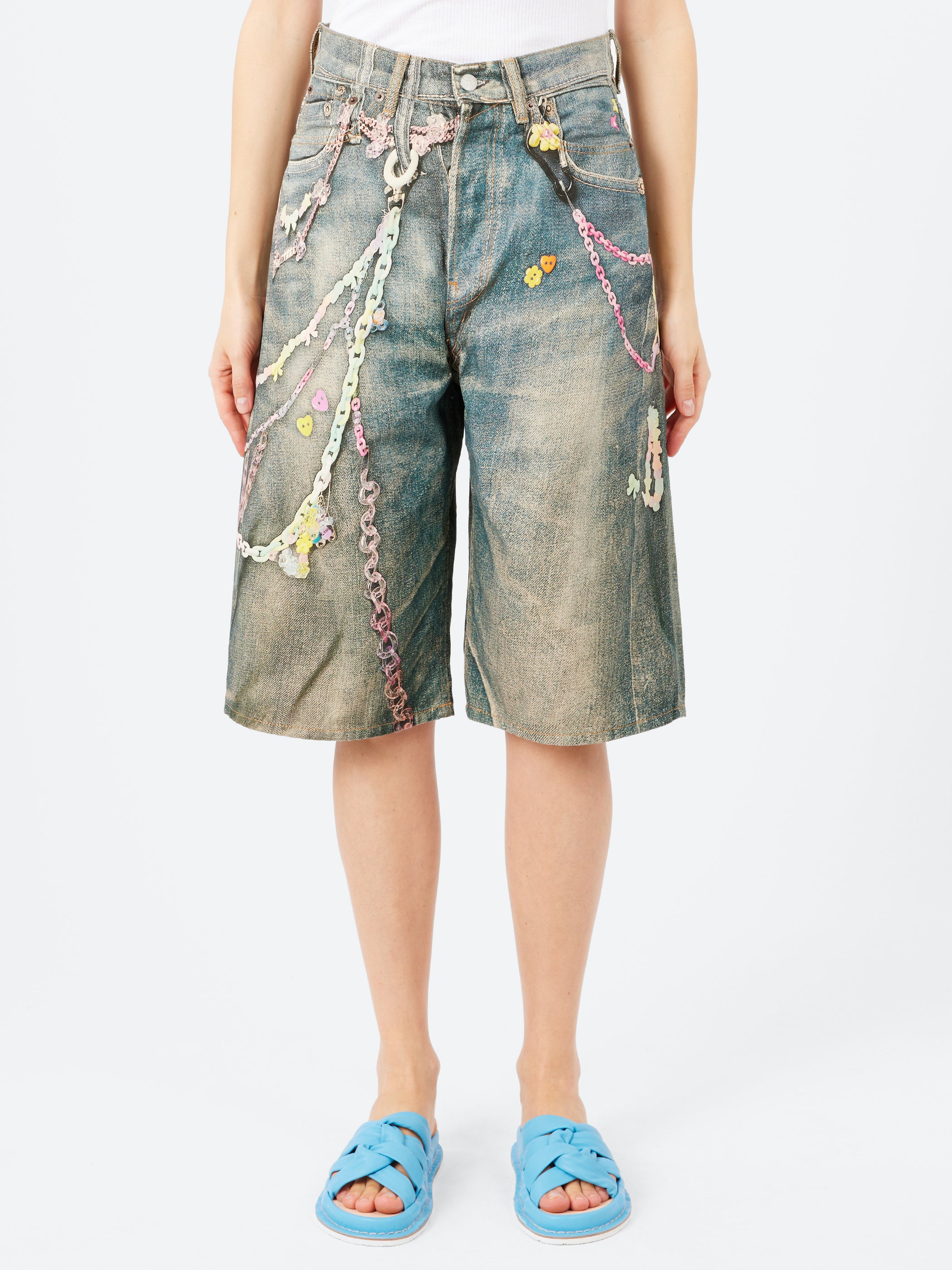 Loose Fit Denim Shorts