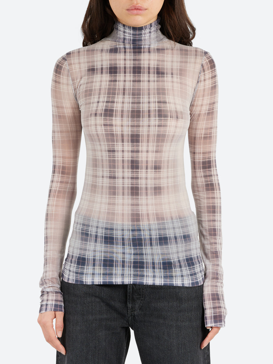 トップス acne studios Acne Studios Angel print mesh top turtleneck | The Fashion