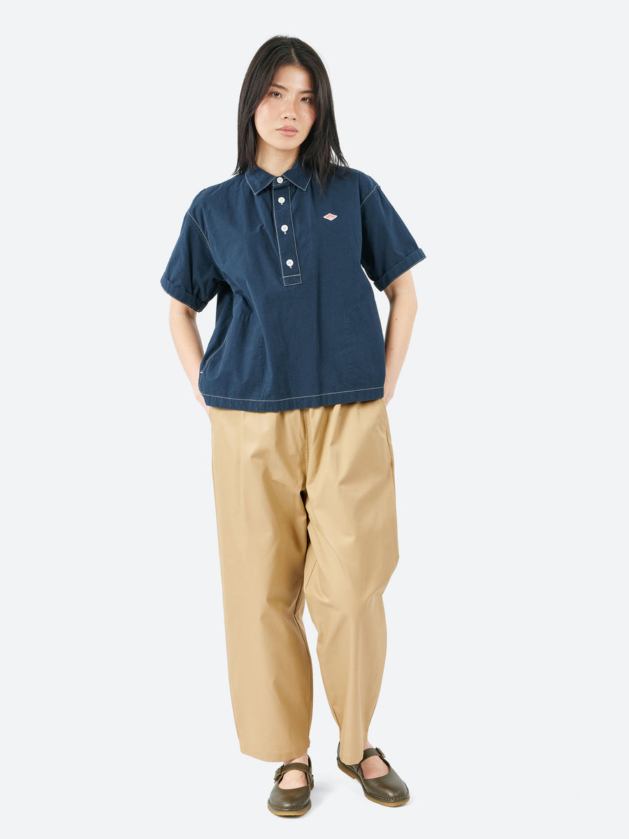 Danton - Short Sleeve Pullover Work Shirt in Dark Navy