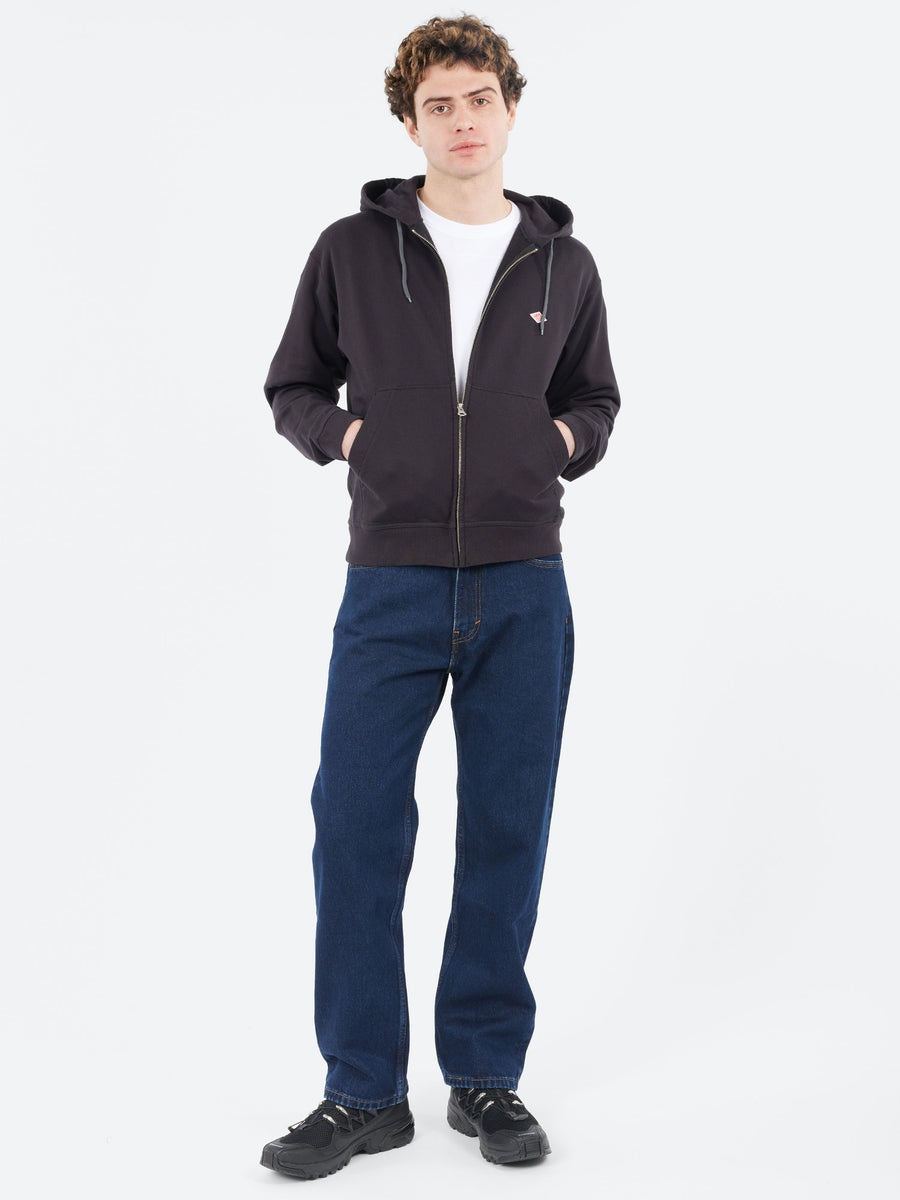 トップス DANTON / COTTON TERRY ZIP HOODIE Danton - Cotton Terry Zip Hoodie in Charcoal – gravitypope