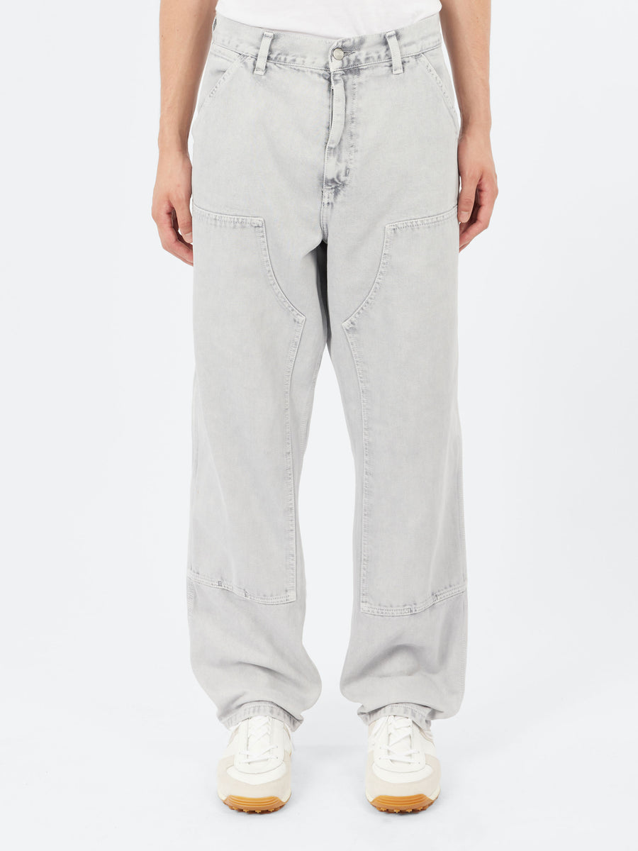 Carhartt WIP - Double Knee Pant in Black Chalk Wash