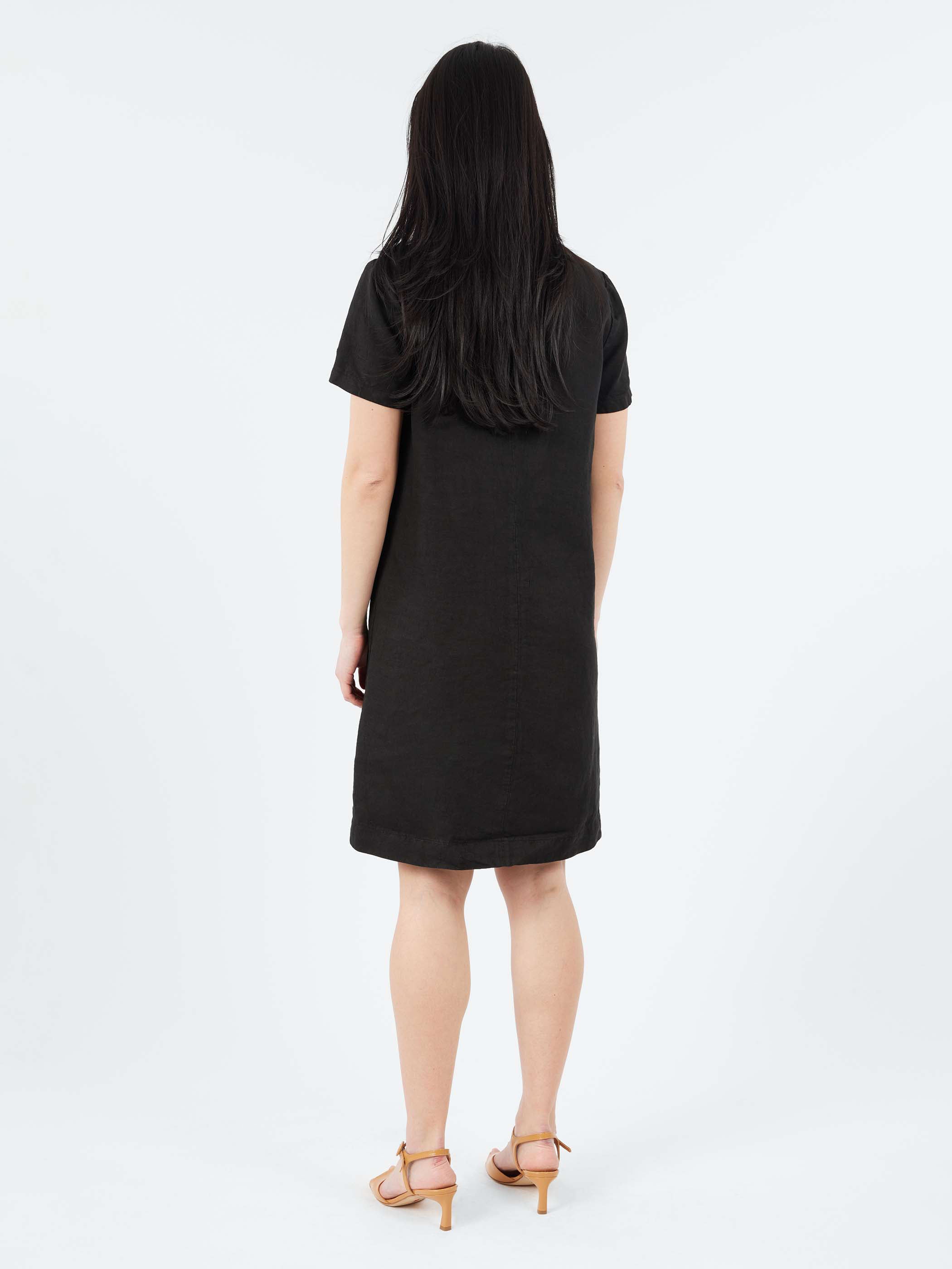 Slub Linen Short Dress