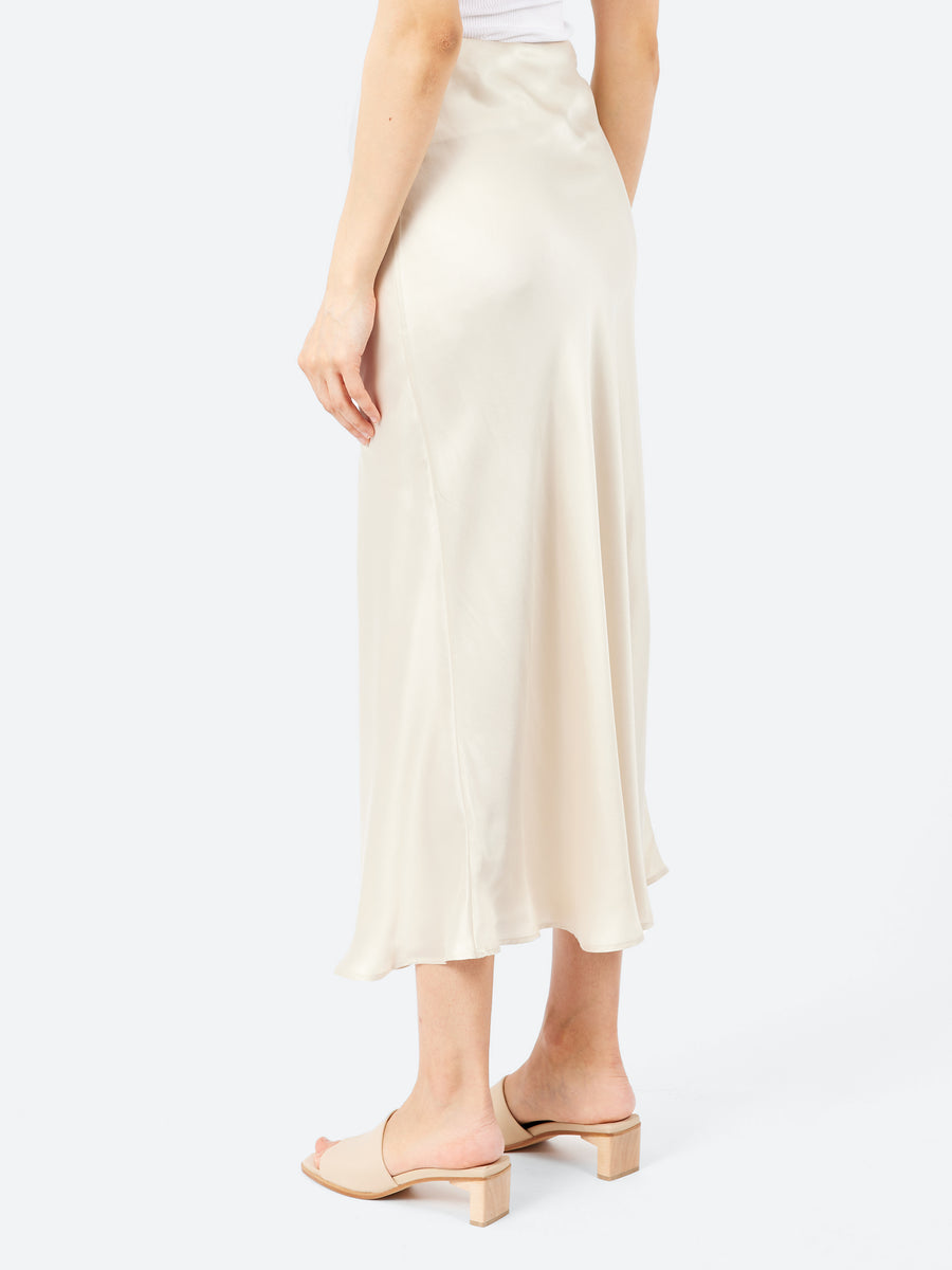 Silk Laundry - Long Bias Cut Skirt in Hazelnut – gravitypope