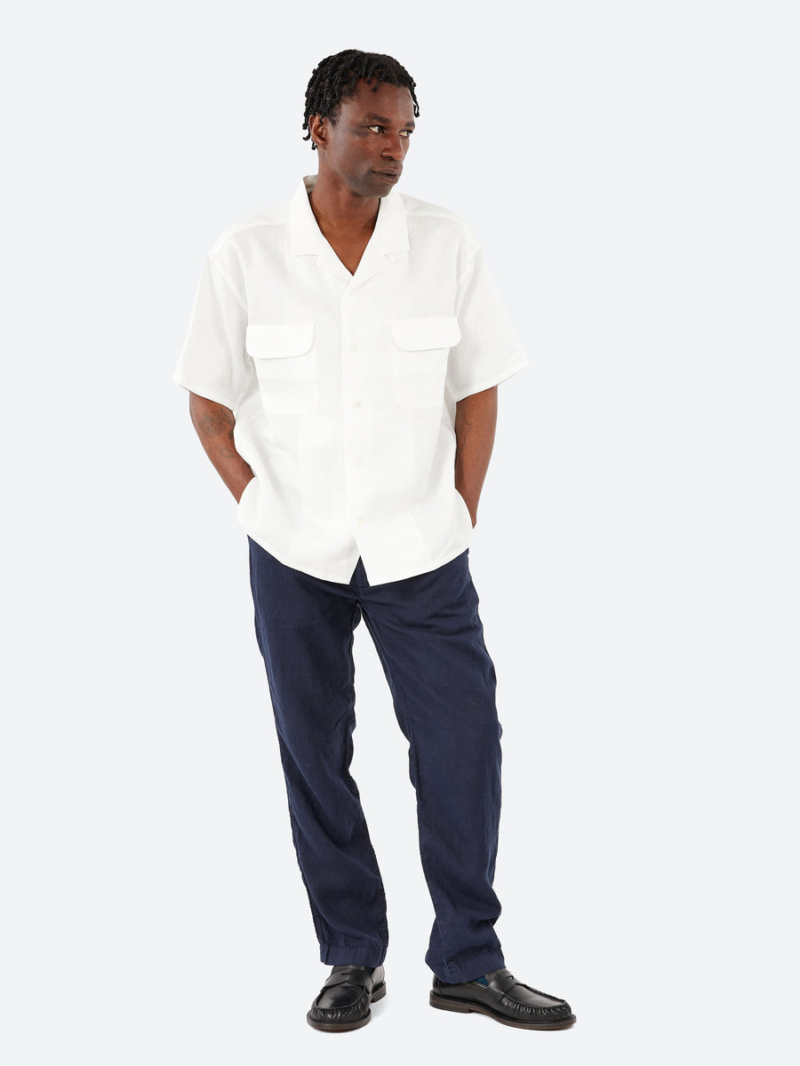 Nigel Cabourn - Open Collar Shirt in Off White – gravitypope