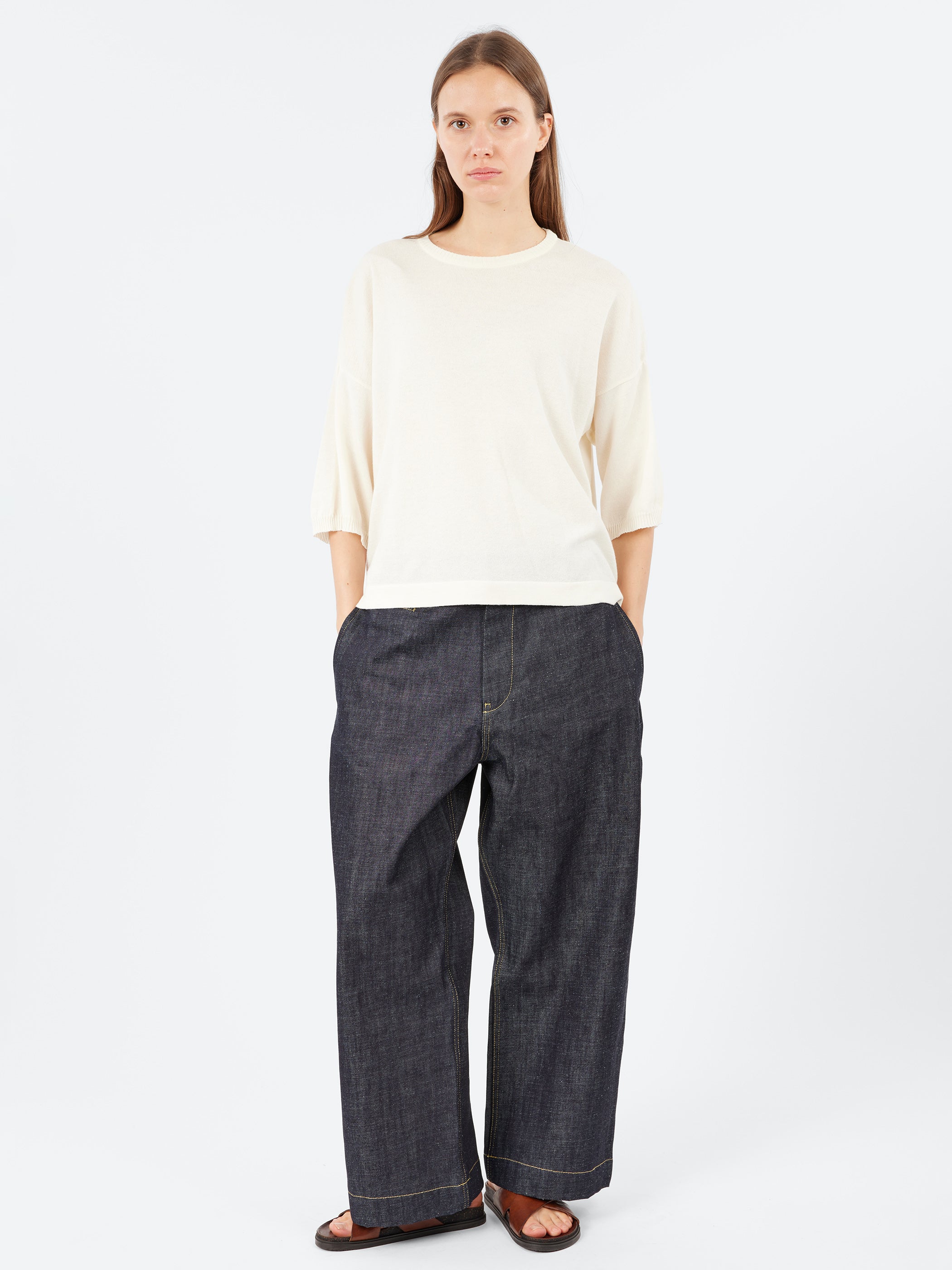 YPK035 Half Sleeve Crewneck