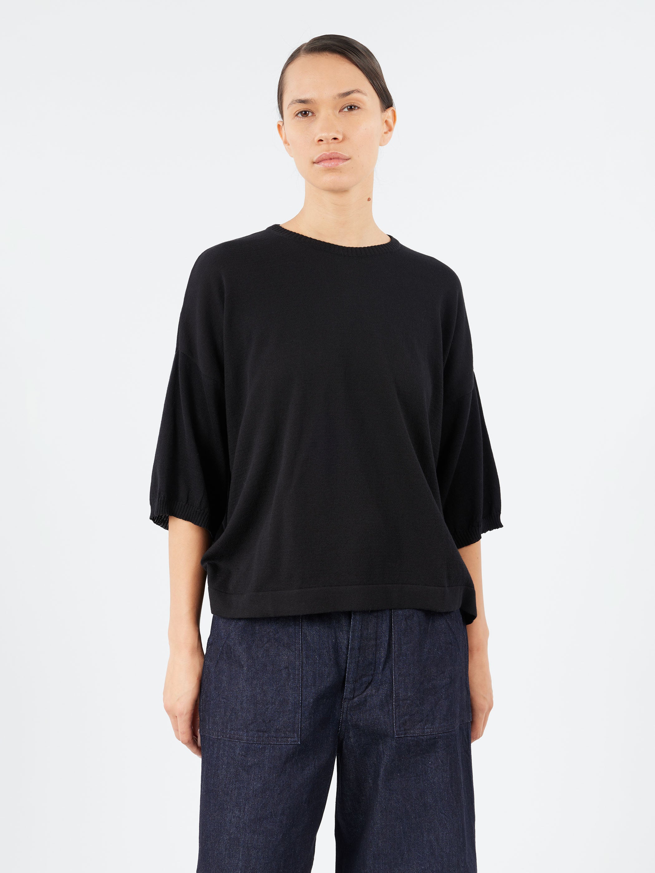 YPK035 Half Sleeve Crewneck