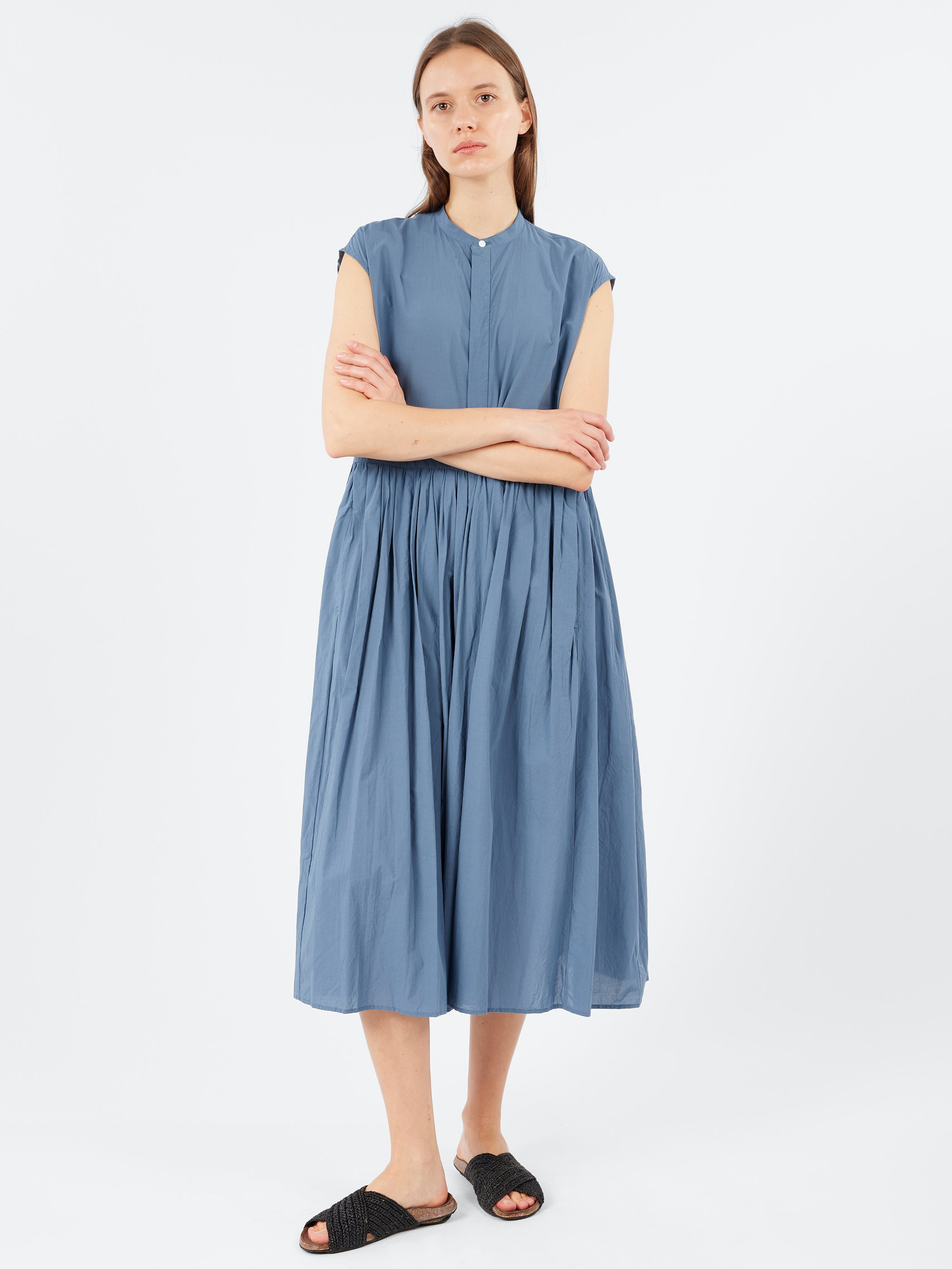 Pleated Shirt Dress