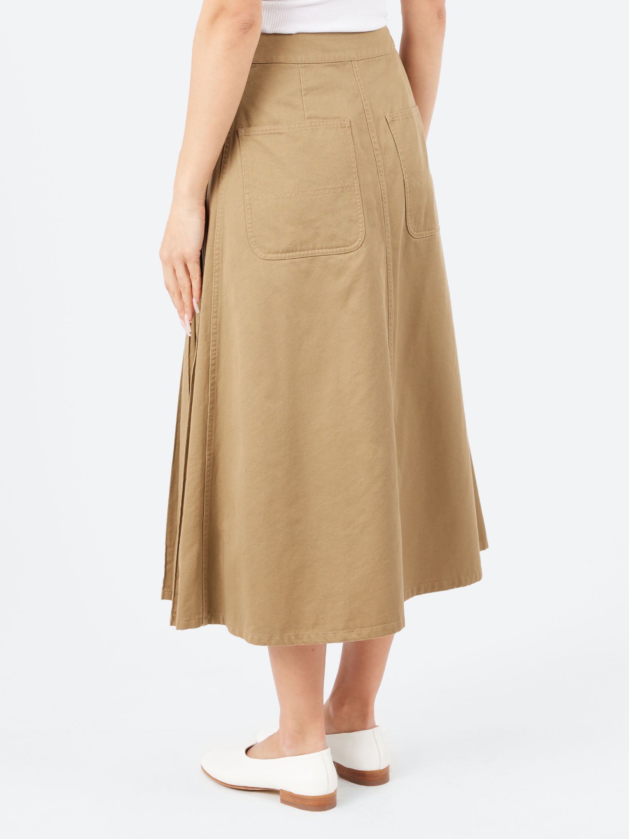 Pleated Wrap Skirt