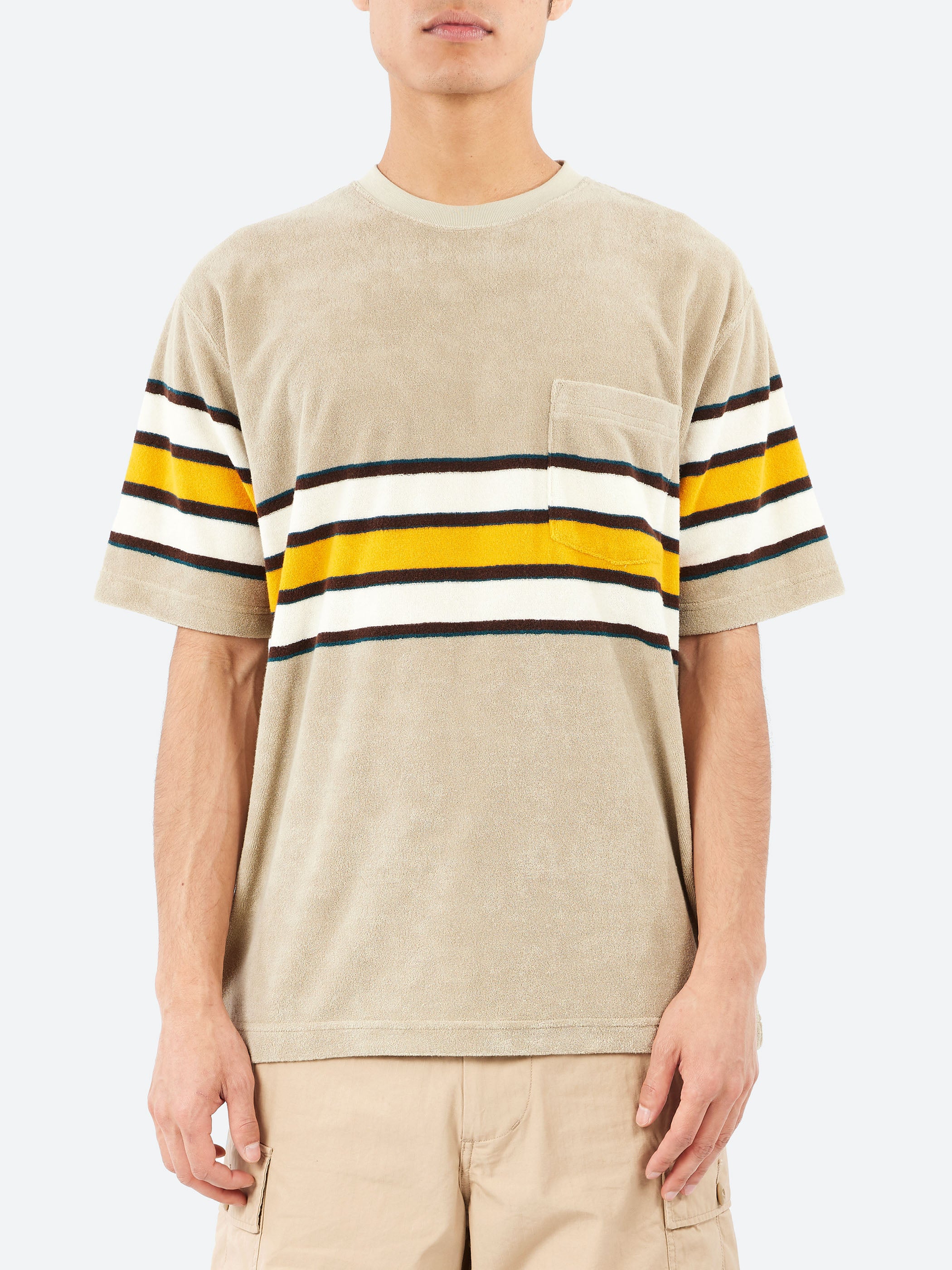Stripe Pile Pocket Tee