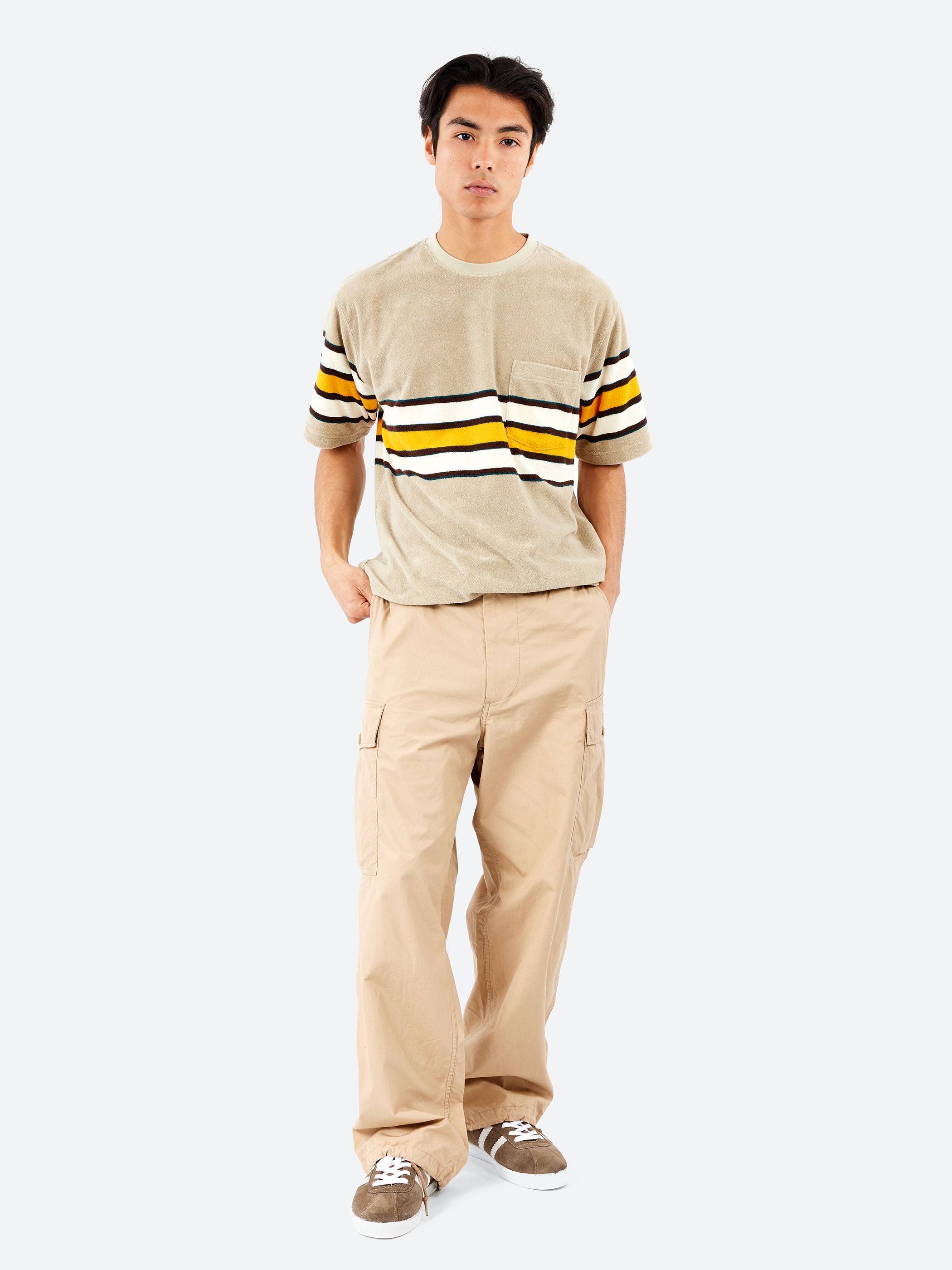 Stripe Pile Pocket Tee