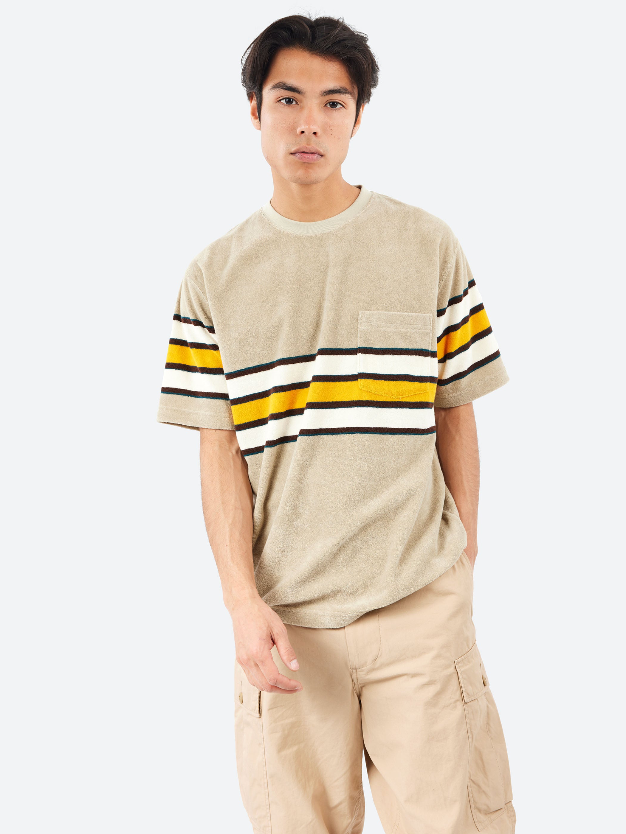 Stripe Pile Pocket Tee