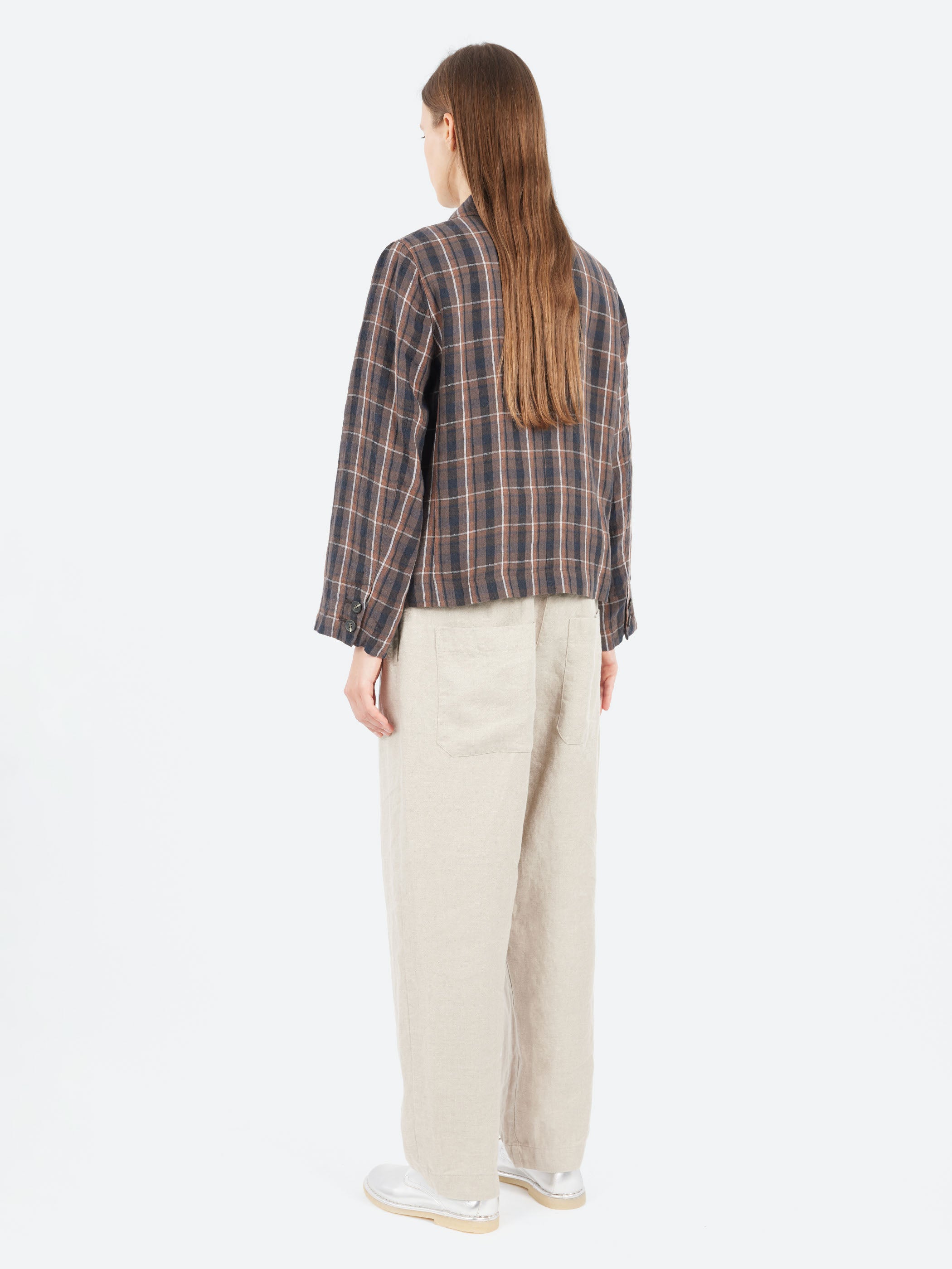 Linen Check Tailored Jacket