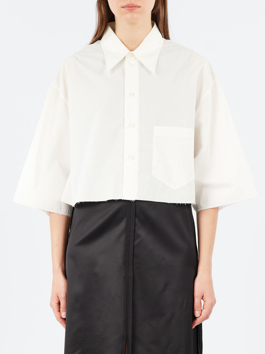 MM6 Maison Margiela - Short Sleeved Shirt in Off White – gravitypope