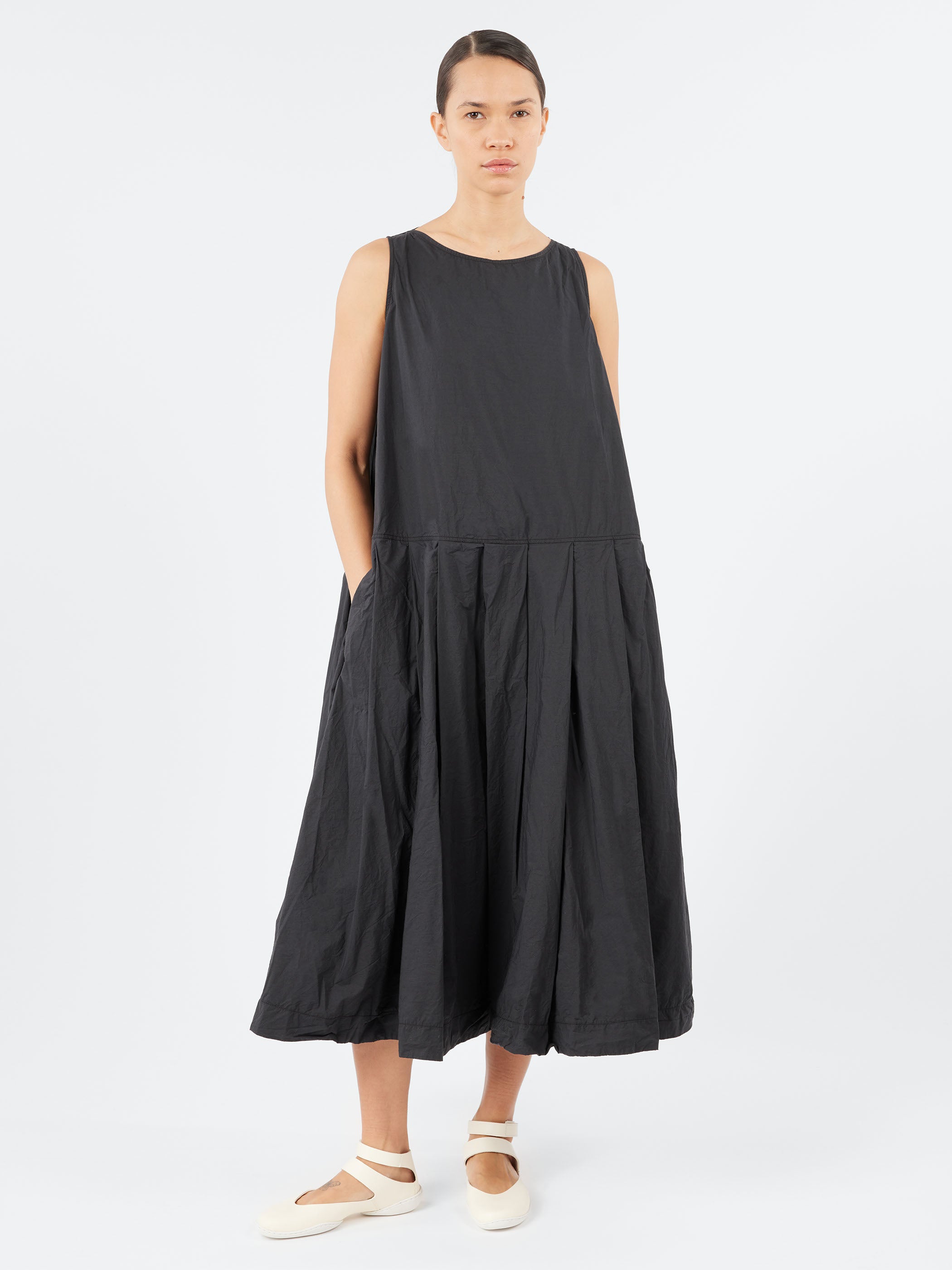 Pleated Sleeveless Dress TC