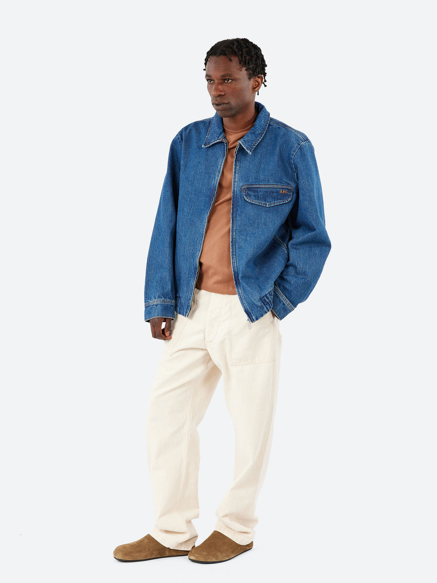 A.P.C. - Fabrizio Zippe Jacket in Washed Indigo – gravitypope