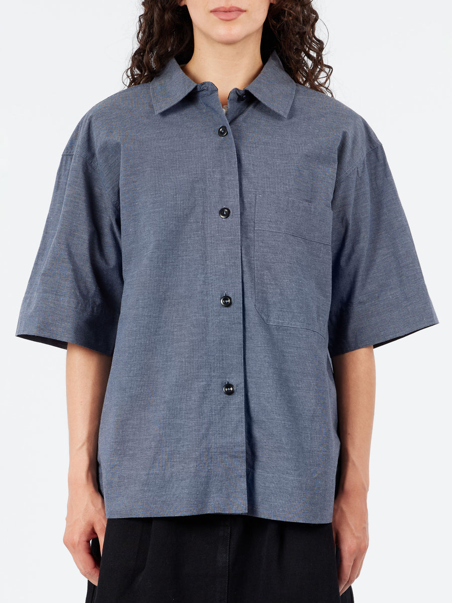 Margaret Howell - MHL PJ Shirt in Uniform Blue – gravitypope