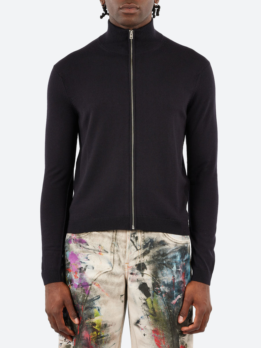 Acne Studios - Kungo Merinos Zip Up Cardigan in Black – gravitypope