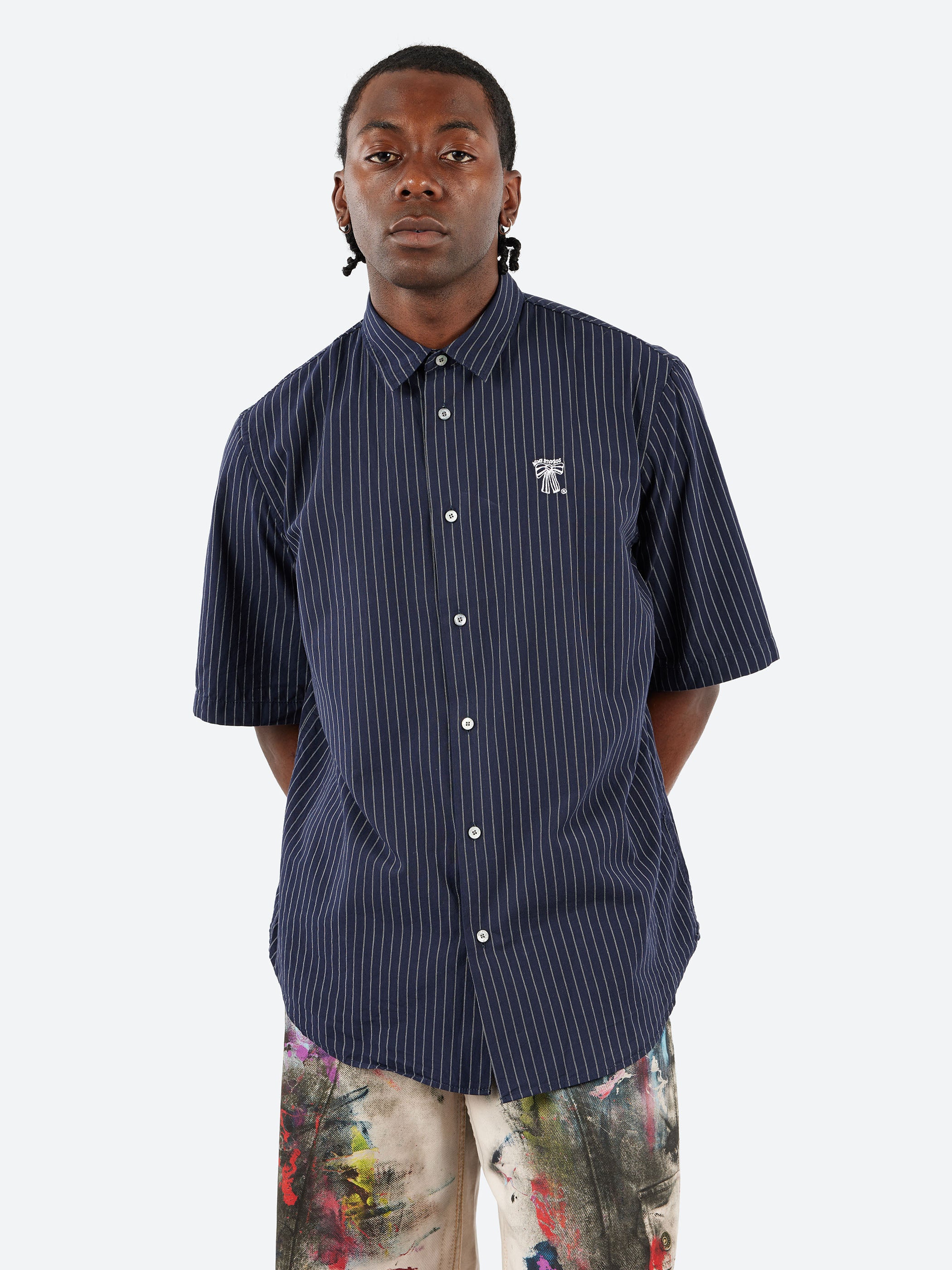 Stripe Button-Up Shirt